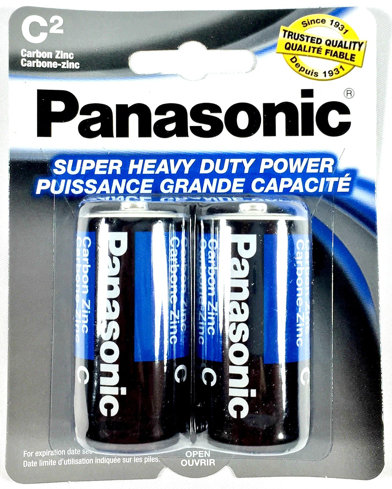 Panasonic Super Heavy Duty C Size Zinc Carbon Batteries - 4 Pack | Long-Lasting Power for Flashlights, Toys, Radios & Emergency Kits