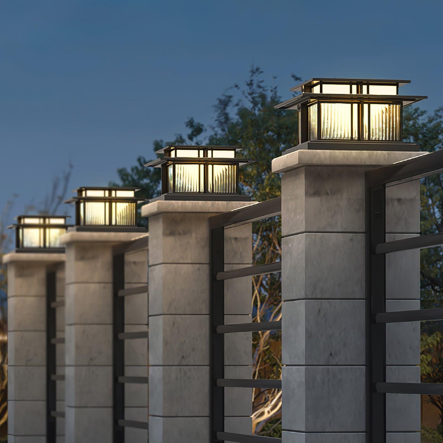 Boilyn Waterproof Outdoor Pillar Light - Durable LED Landscape Lighting for Garden, Patio, and Walkway - Weather-Resistant Exterior Post Light for Home and Commercial Use