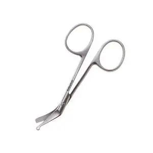 Coloplast Ostomy Scissors - 4 Inch Curved Blunt Tip Surgical Scissors with Finger Ring Handle | Ideal for Ostomy Care, Wound Dressing & Medical Procedures