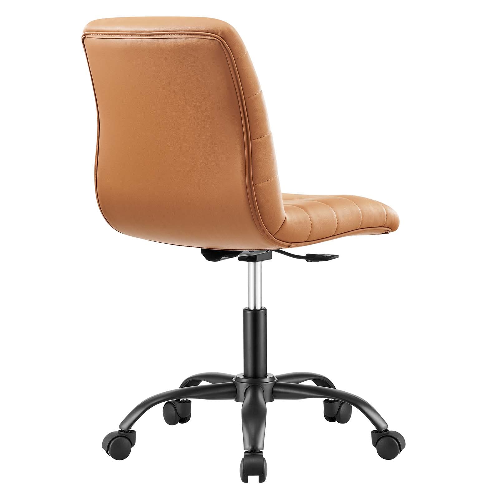 Modway Ripple Office Desk & Chair Set - Black & Tan for Home Workspace