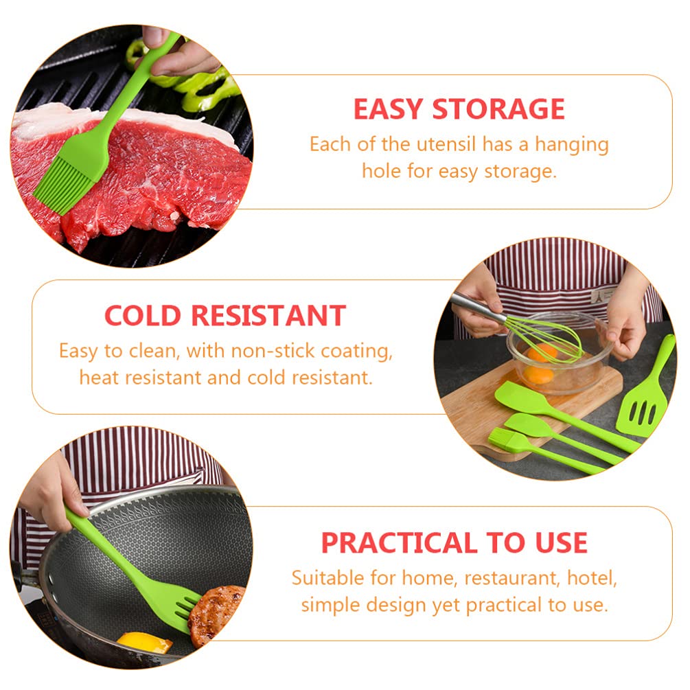 DOITOOL 5-Piece Non-Stick Silicone Kitchen Utensil Set - Baking Spatula, Rubber Cookware Tools, Mini Scraper for Cake, Pizza & Cooking - Perfect for Home Bakers & Professional Chefs