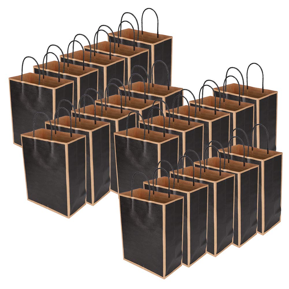 Eco-Friendly Kraft Paper Bags - 20 Pack Reusable Shopping Bags with Handles for Grocery, Retail, Gift Wrapping & Party Favors (21x15in, Brown) - Perfect for Farmers Markets, Boutique Packaging & Sustainable Living