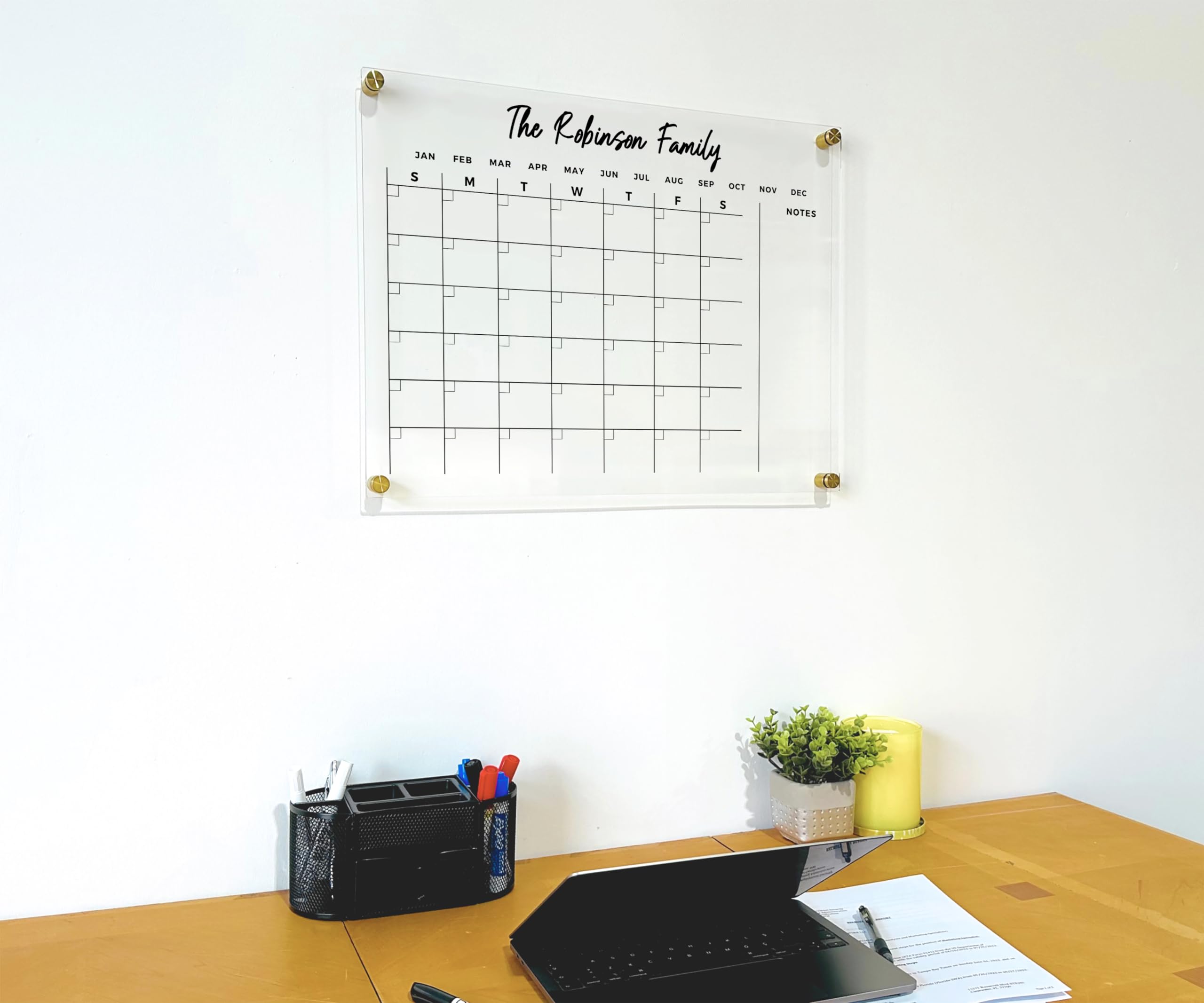 2025 Personalized Acrylic Family Planner Wall Calendar - 24