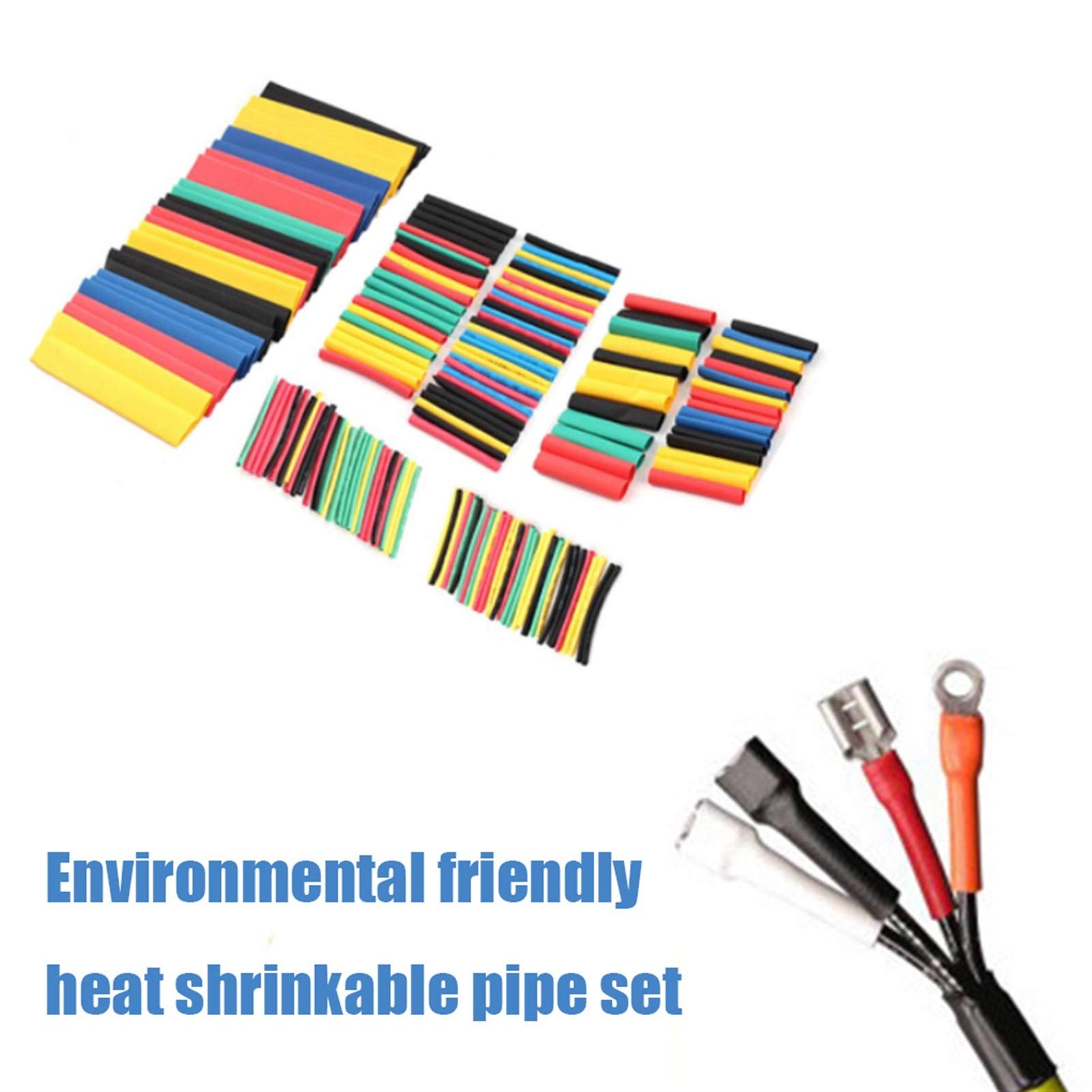 PYouo 164PCS Heat Shrink Tubing Kit - Polyolefin Insulation Sleeving for Wire & Cable Protection - Assorted Sizes (3:1 Shrink Ratio) - Perfect for Electrical Repairs, DIY Projects, and Automotive Wiring