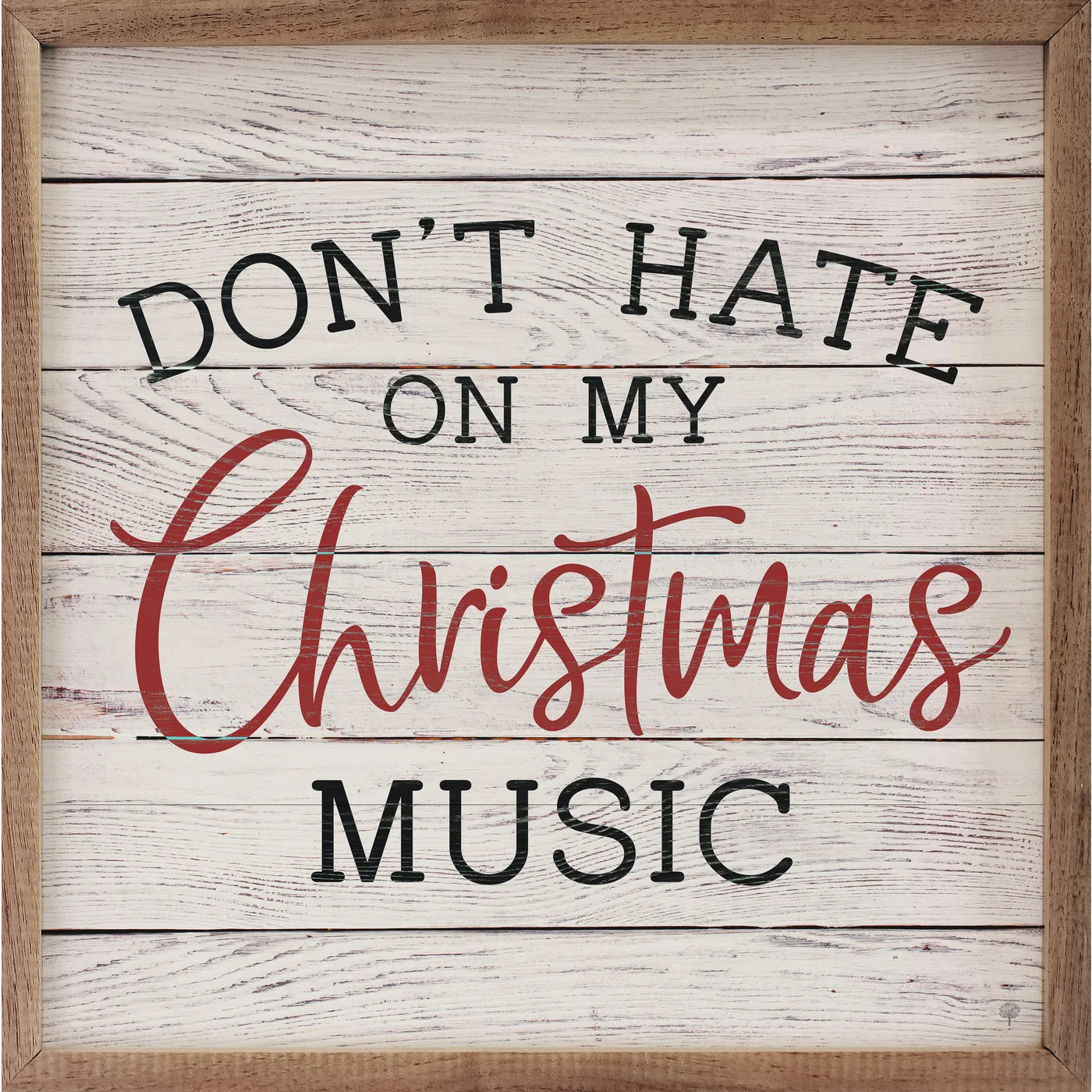 Funny Christmas Music Wood Framed Wall Art - Holiday Home Decor for Living Room, Bedroom & Office - Perfect Gift for Music Lovers
