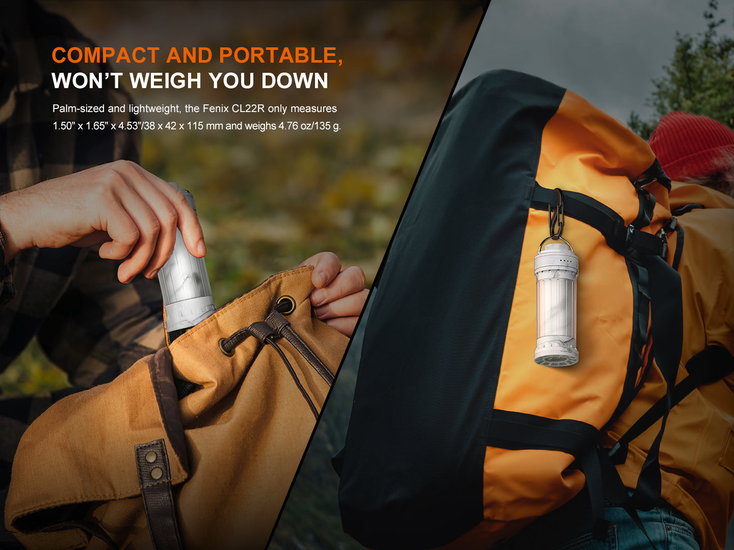 Fenix CL22R Rechargeable LED Camping Lantern - 500 Lumens, Waterproof, Portable Outdoor Light for Hiking, Backpacking & Emergency Use