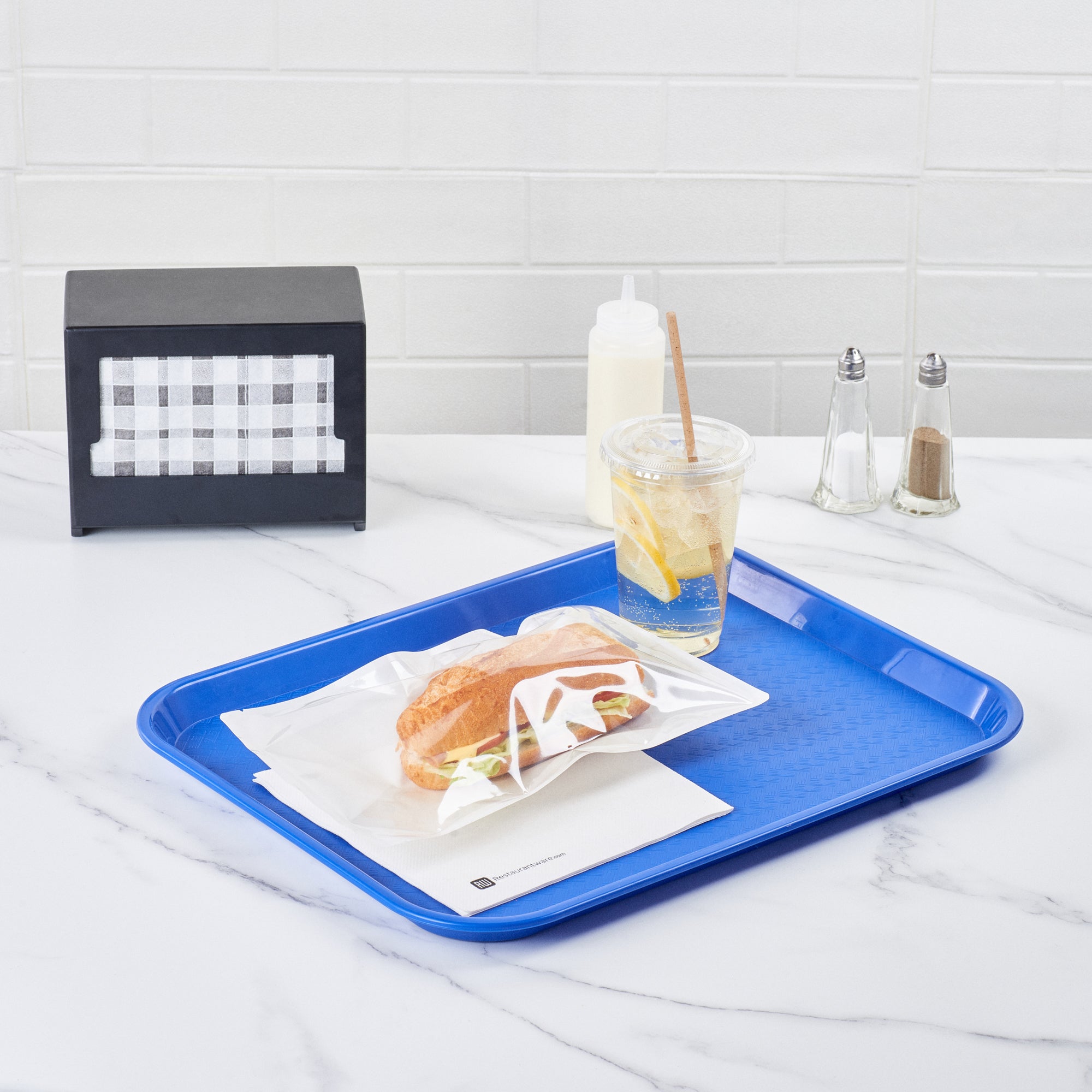 White Plastic Large Sandwich and Snack Bags - Heat Sealable 11.5