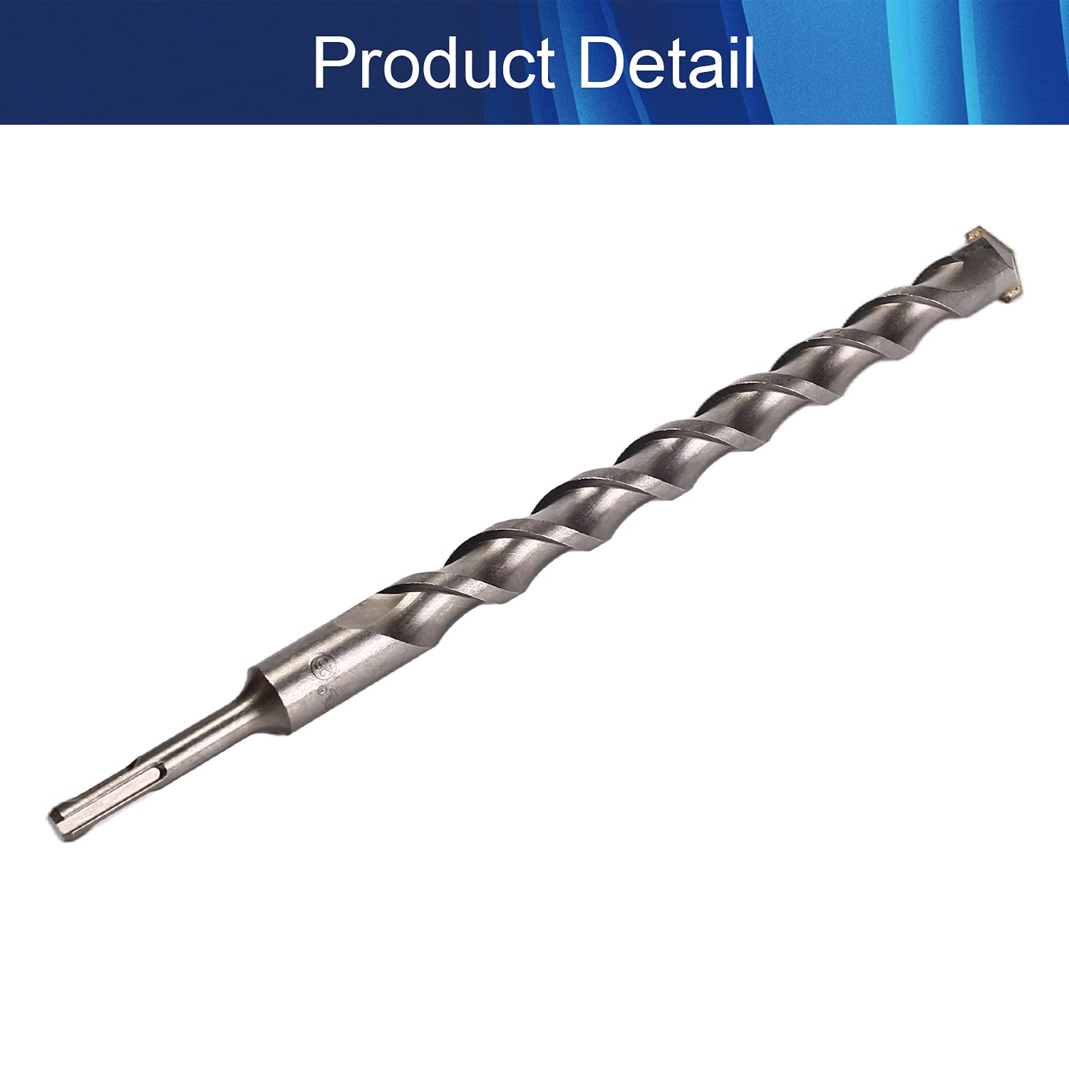 25mm x 350mm Carbide Tipped Masonry Drill Bit with 22mm Round Shank - SDS Plus Compatible for Concrete, Brick & Stone Drilling - Perfect for Construction, Renovation & DIY Projects (1 Piece)