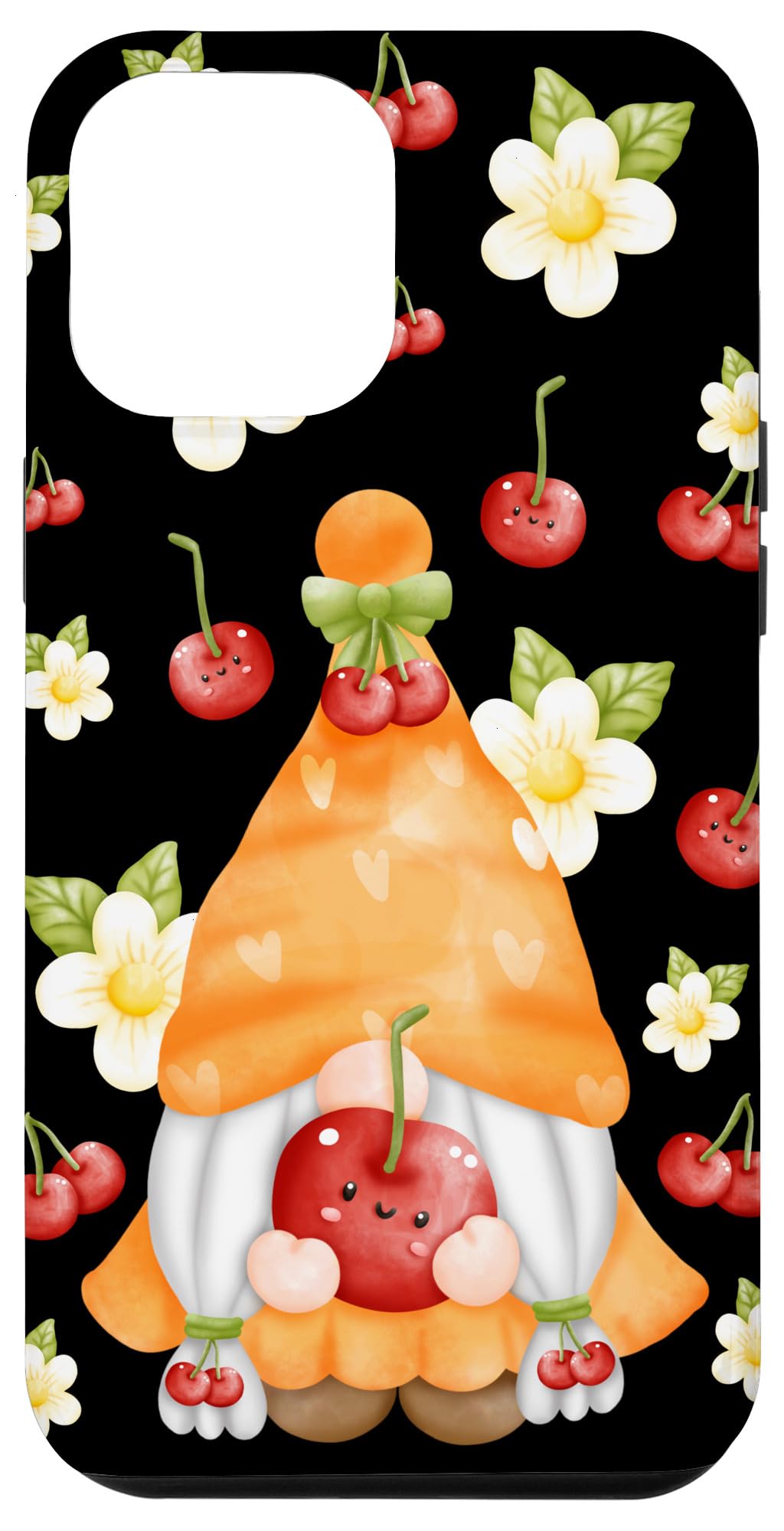 iPhone 12 Pro Max Case - Cute Cherry Gnome Summer Design, Aesthetic Protective Cover for Gardening Enthusiasts | Perfect for Outdoor Activities, Daily Use & Gift Giving