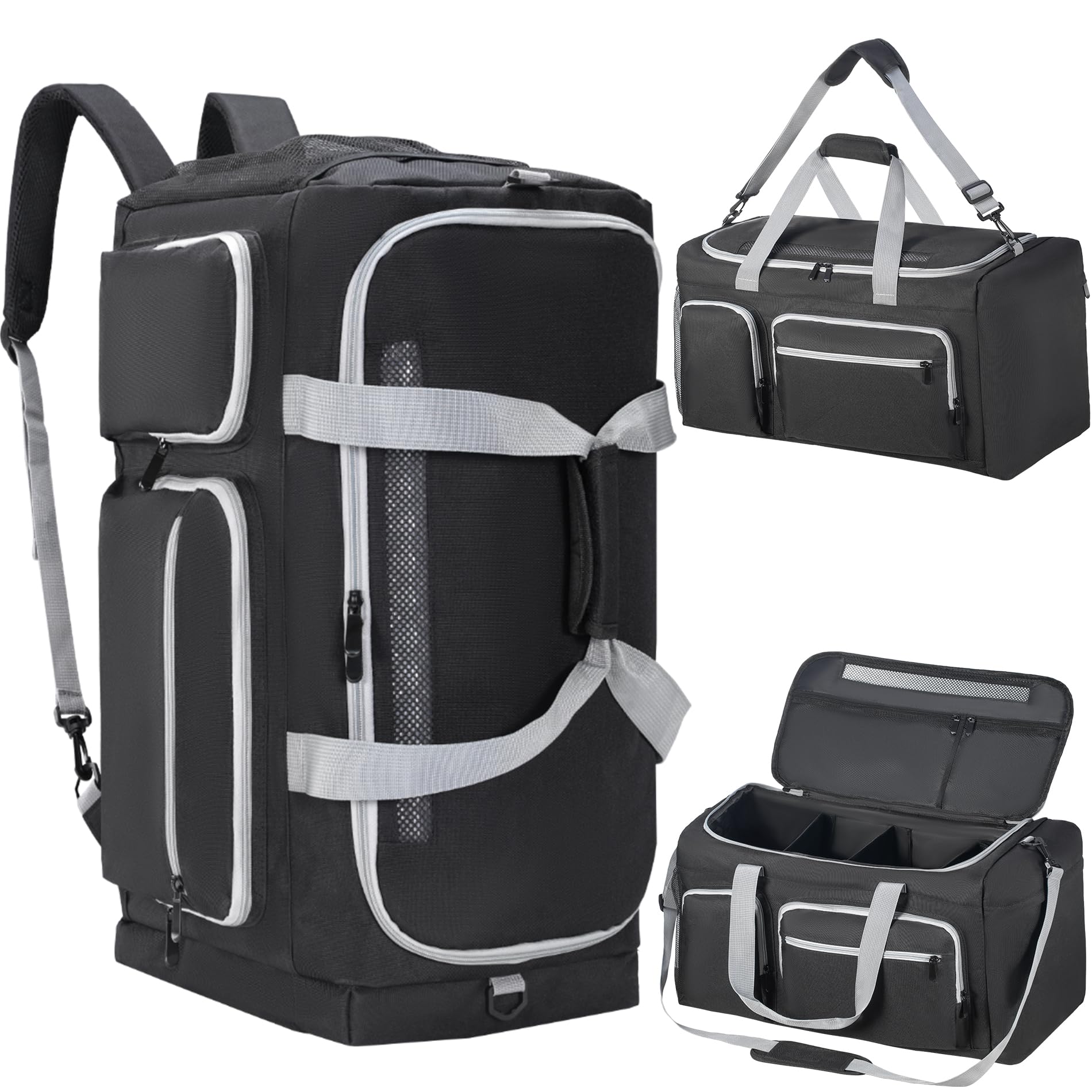 **Large Capacity Sneaker Travel Bag for 4 Pairs - Adjustable Dividers & Multi-Pocket Storage | Perfect for Travel, Gym, Sports & Outdoor Adventures**