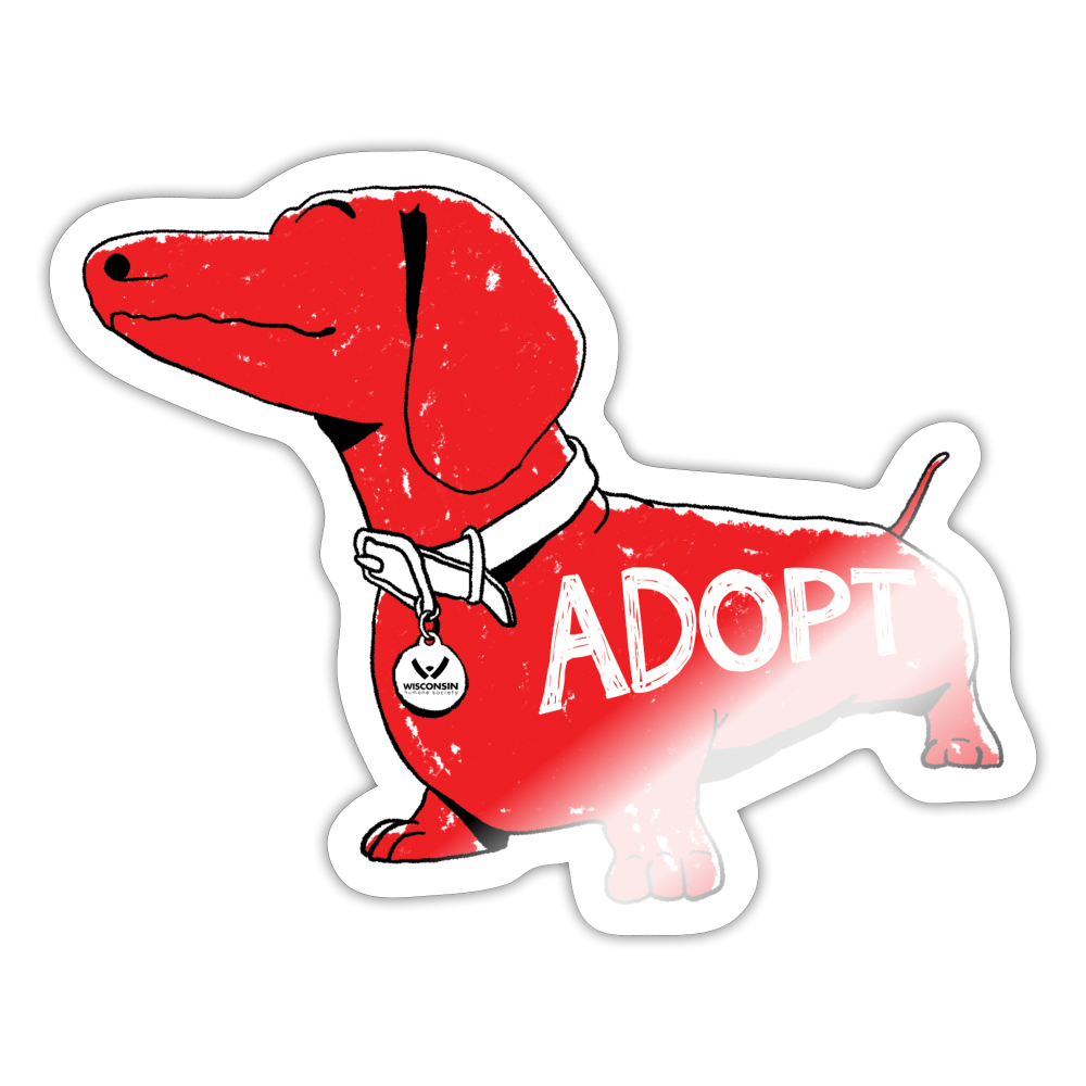 Big Red Dog Sticker - Waterproof Vinyl Decal for Laptops, Cars & Windows - Cute Cartoon Pet Decoration for Kids Room, School Supplies & DIY Crafts