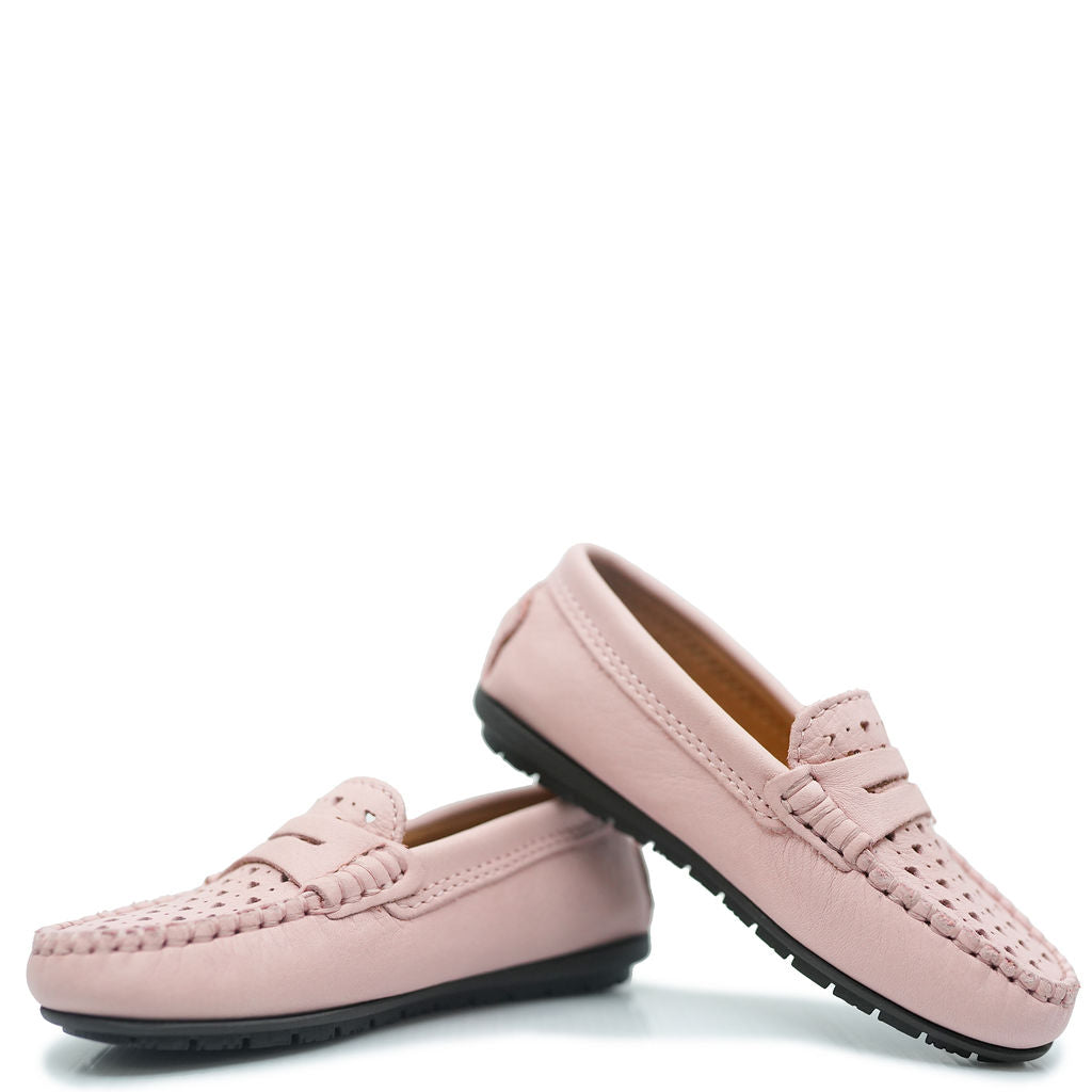 Women's Pink Heart Penny Loafers - Atlanta Moccasin Style Slip-On Shoes for Casual Wear, Office & Date Night Outfits