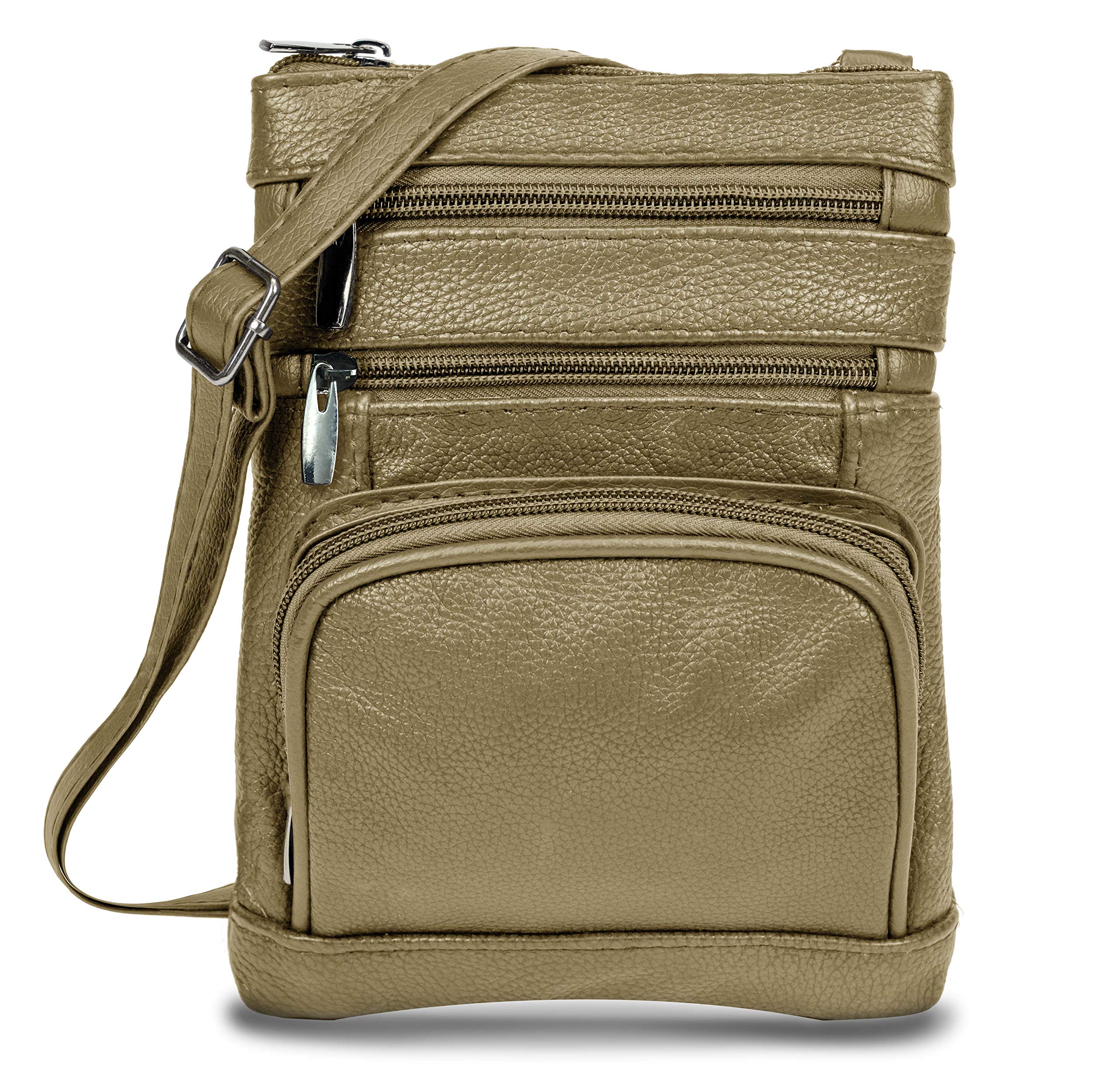 Stylish Krediz Leather Crossbody Purse for Women - Adjustable Strap Multi-Pocket Handbag | Soft & Durable Genuine Leather | Perfect for Travel, Shopping & Everyday Use