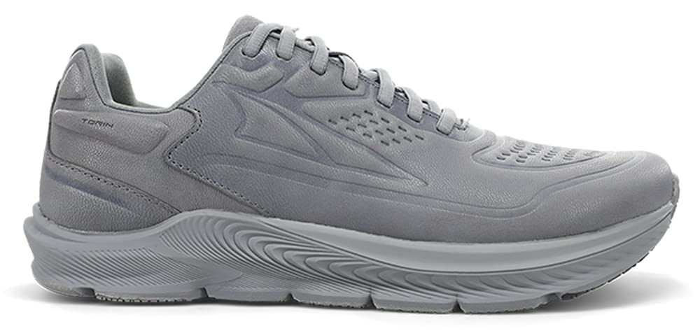 Altra Torin 5 Leather Running Shoes for Men - Gray Size 12 Wide (2E) - Cushioned Road Running & Gym Training Shoes for Comfort & Support