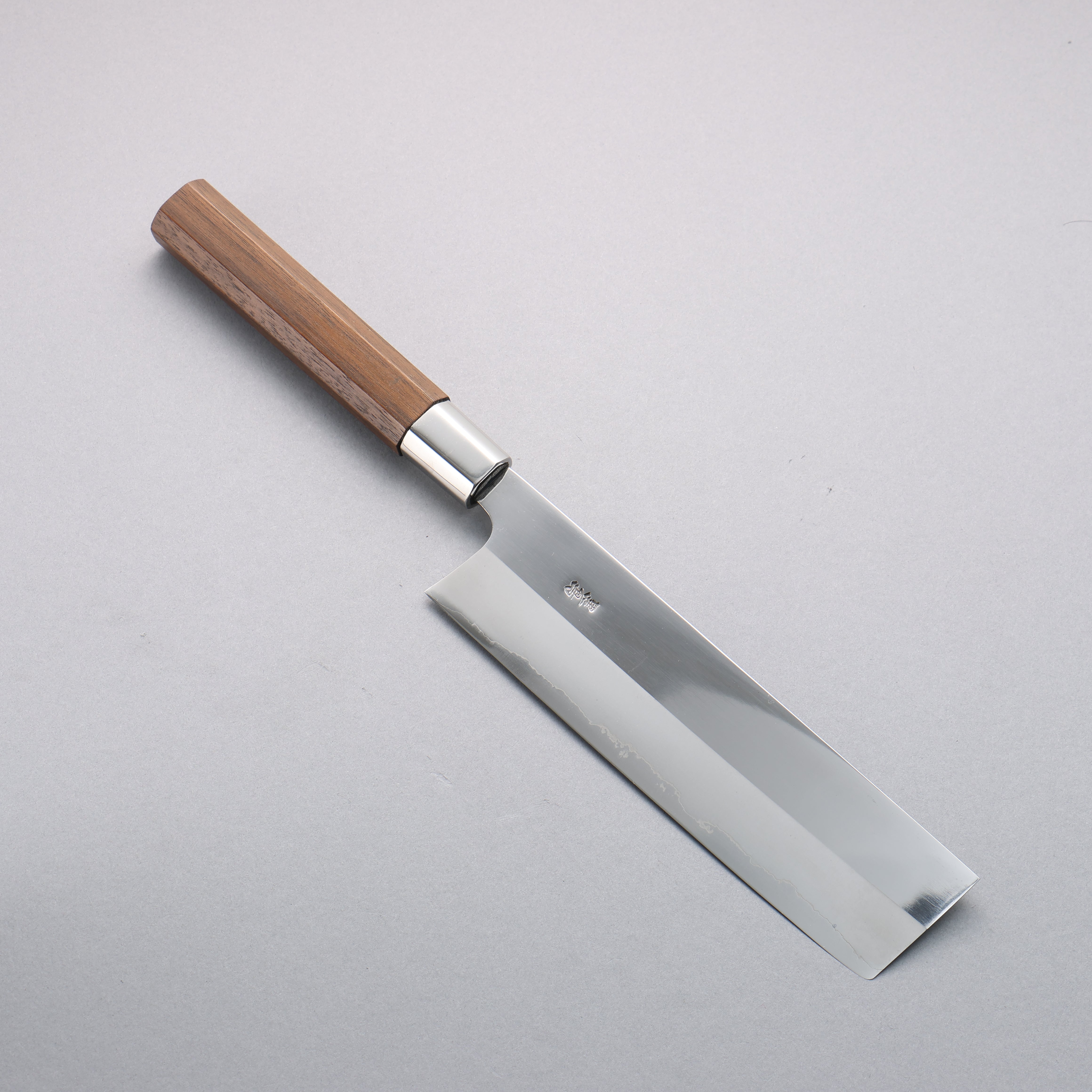 Premium Kurotori Silver Steel No.3 Migaki Finished Nakiri Knife 180mm - Japanese Vegetable Cleaver with Walnut Handle - Perfect for Slicing, Dicing & Precision Vegetable Prep
