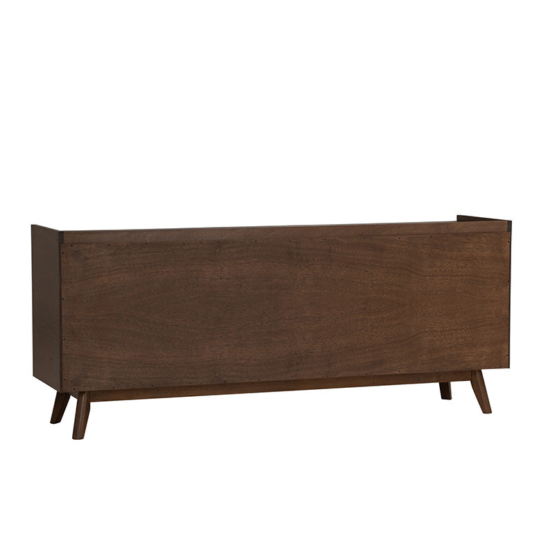 BREDA 160cm Walnut Sideboard Buffet - Modern Dining Room Storage Cabinet for Kitchen, Living Room & Entryway Organization
