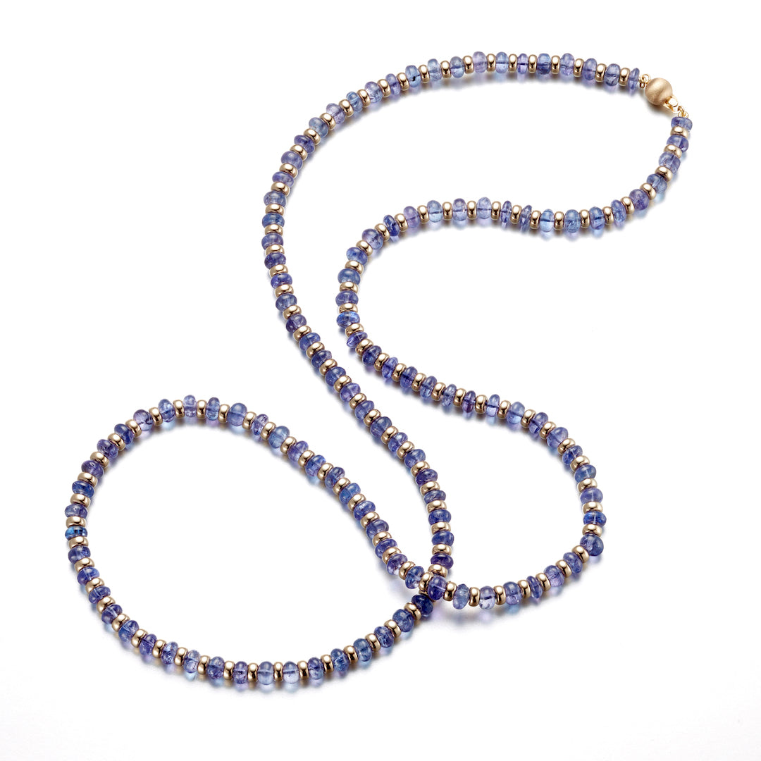 Exquisite Tanzanite & Gold Necklace for Women – Elegant Jewelry Gift for Birthday, Anniversary & Special Occasions