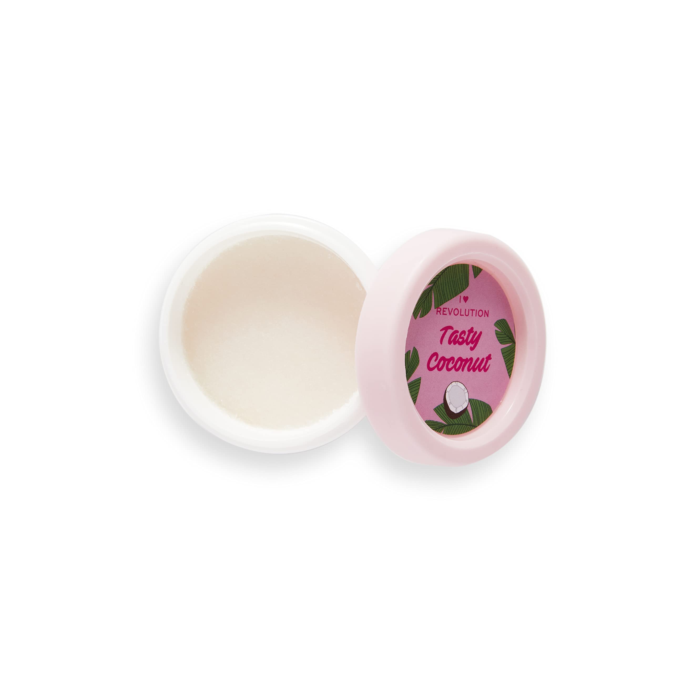 Makeup Revolution I Heart Tasty Coconut Lip Scrub - Exfoliating & Moisturizing Lip Care for Soft, Smooth Lips | Perfect for Pre-Lipstick Prep & Nighttime Lip Treatment