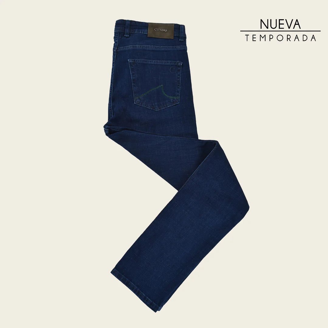 Cuadra Men's Navy Stretch Denim Jeans - Ultimate Comfort & Fit for Casual Wear & Everyday Style | J300436