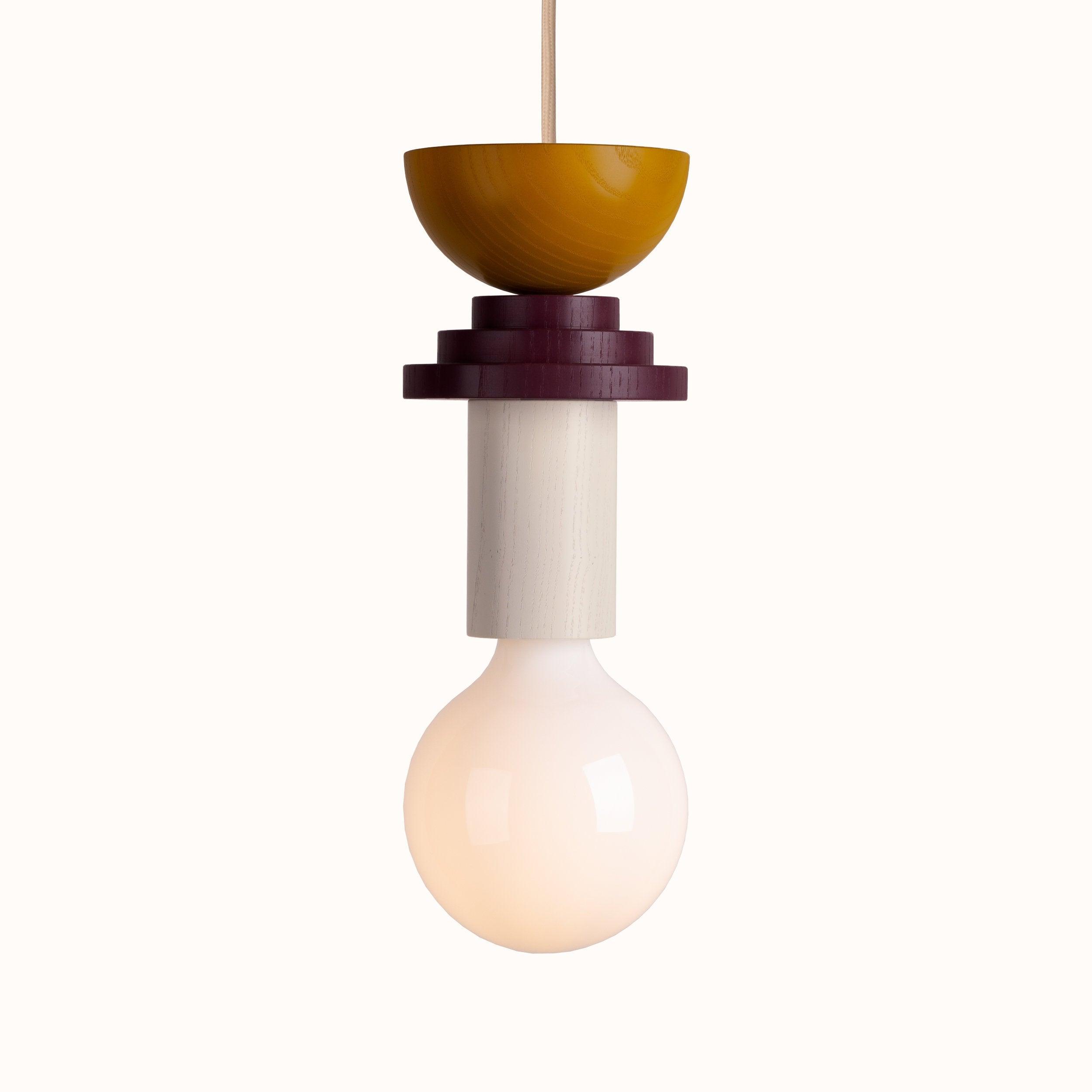 Modern Geometric Building Blocks Pendant Lamp - Handmade Wooden Hanging Light Fixture for Dining Room, Kitchen Island, Living Room & Bedroom Decor