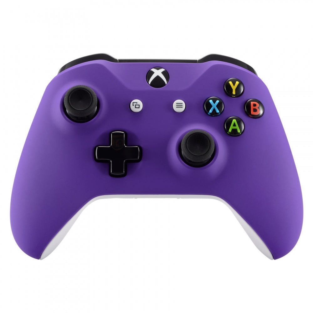eXtremeRate Soft Touch Grip Purple Controller Shell for Xbox One X & One S - Premium Replacement Faceplate with Enhanced Comfort | Perfect for Gaming, Streaming & Esports