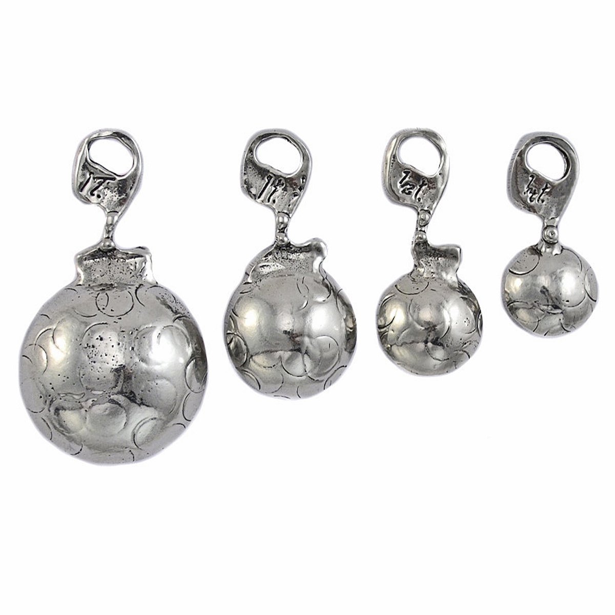 Premium Pewter Measuring Spoon Set by Crosby & Taylor Vineyard - Elegant & Durable Kitchen Tools for Baking, Cooking, and Cocktail Making