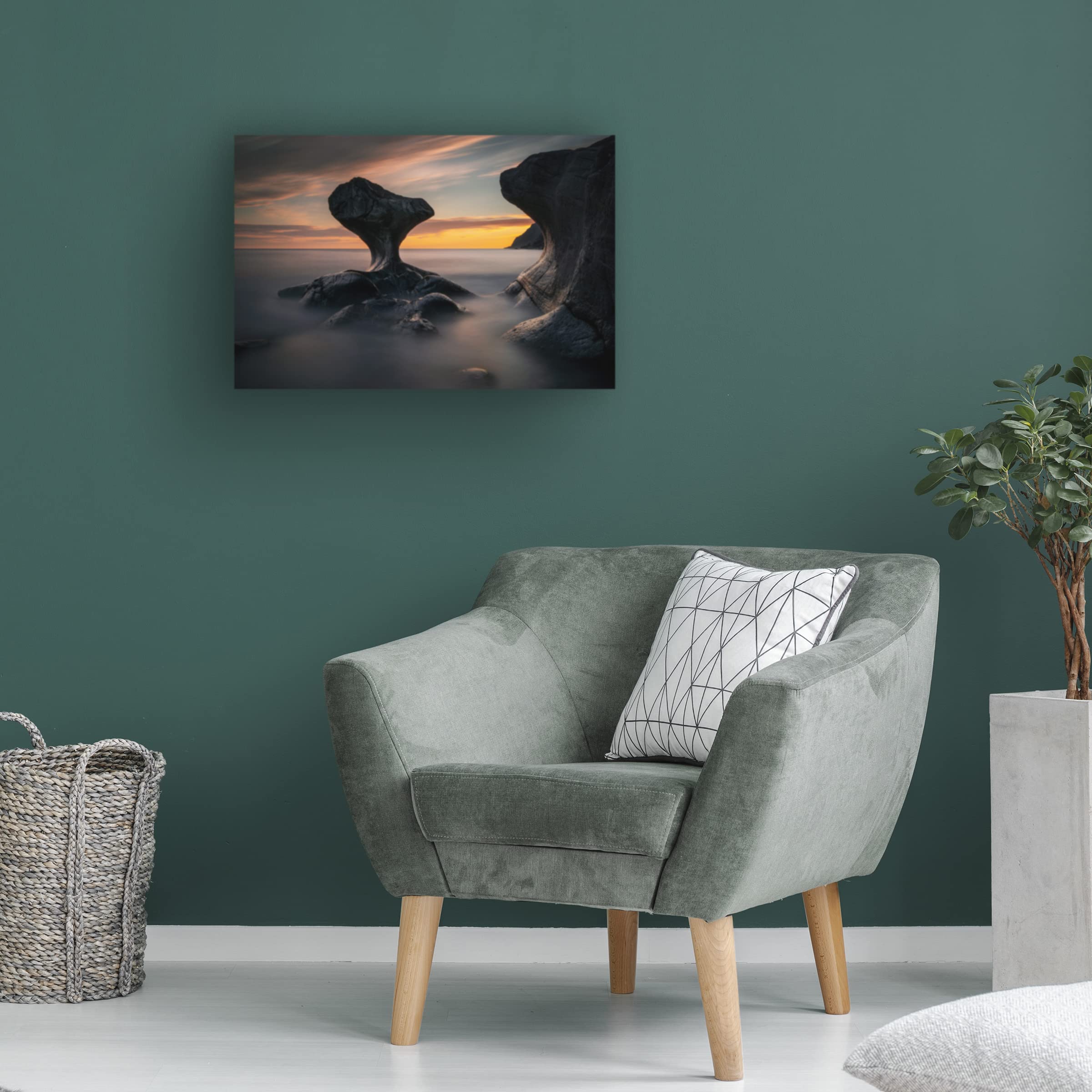 Trademark Fine Art 'Kannestein' Canvas Wall Art Print by Wojciech Kruczynski - Modern Abstract Painting for Living Room, Bedroom & Office Decor