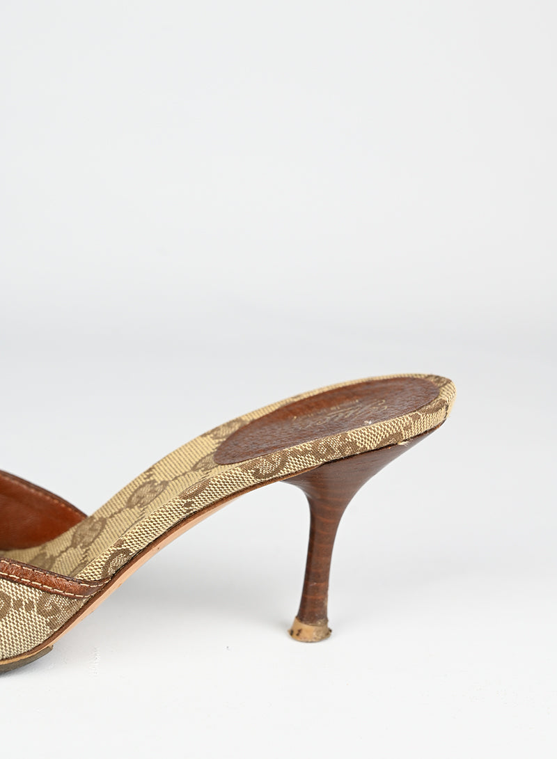 Gucci Sabot Monogram Fabric Slippers - Size 38 | Luxury House Shoes for Women | Perfect for Home, Spa & Indoor Comfort