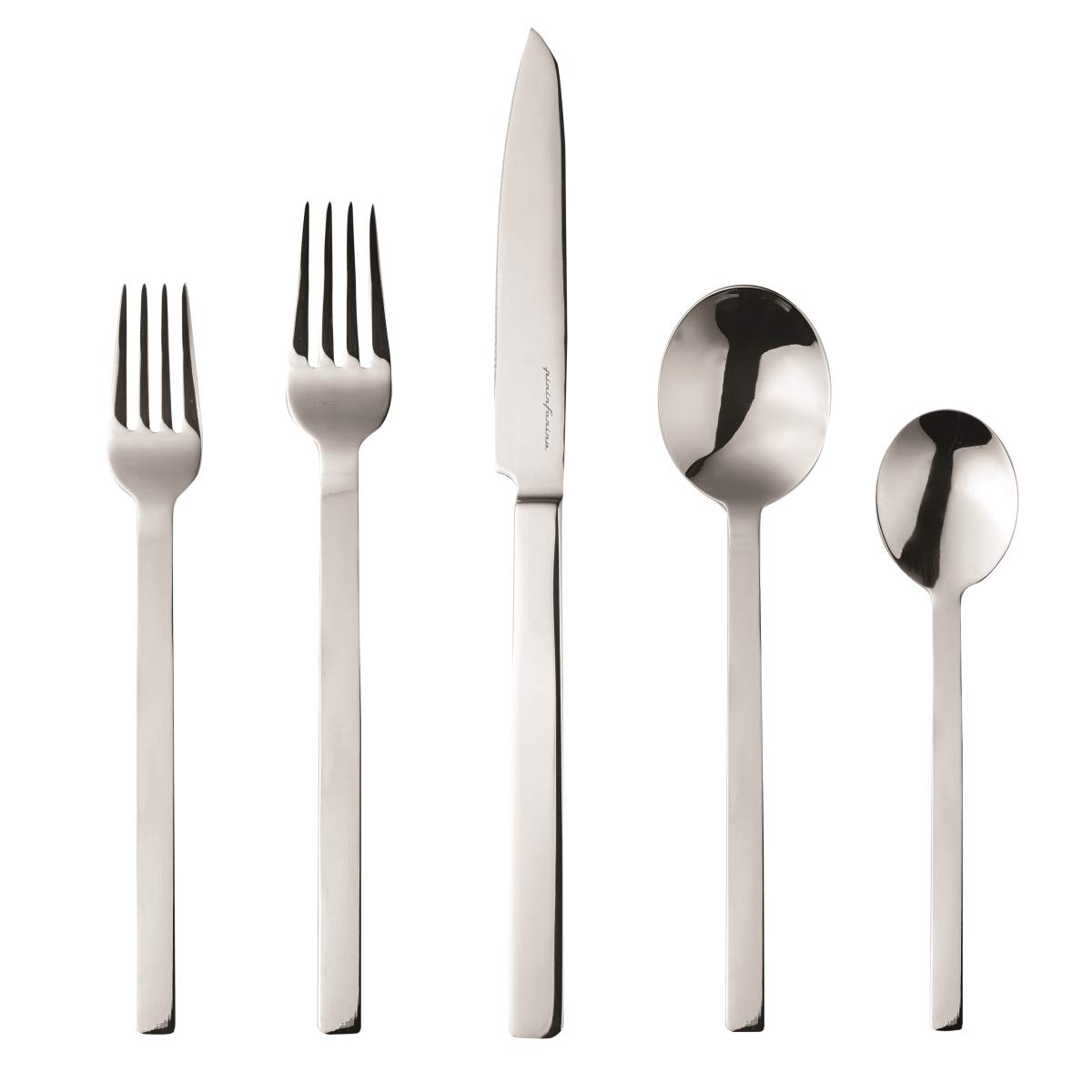 5-Piece Premium Place Setting Set with Steak Knives - Elegant Dinnerware for Formal Dining, Dinner Parties & Holiday Entertaining