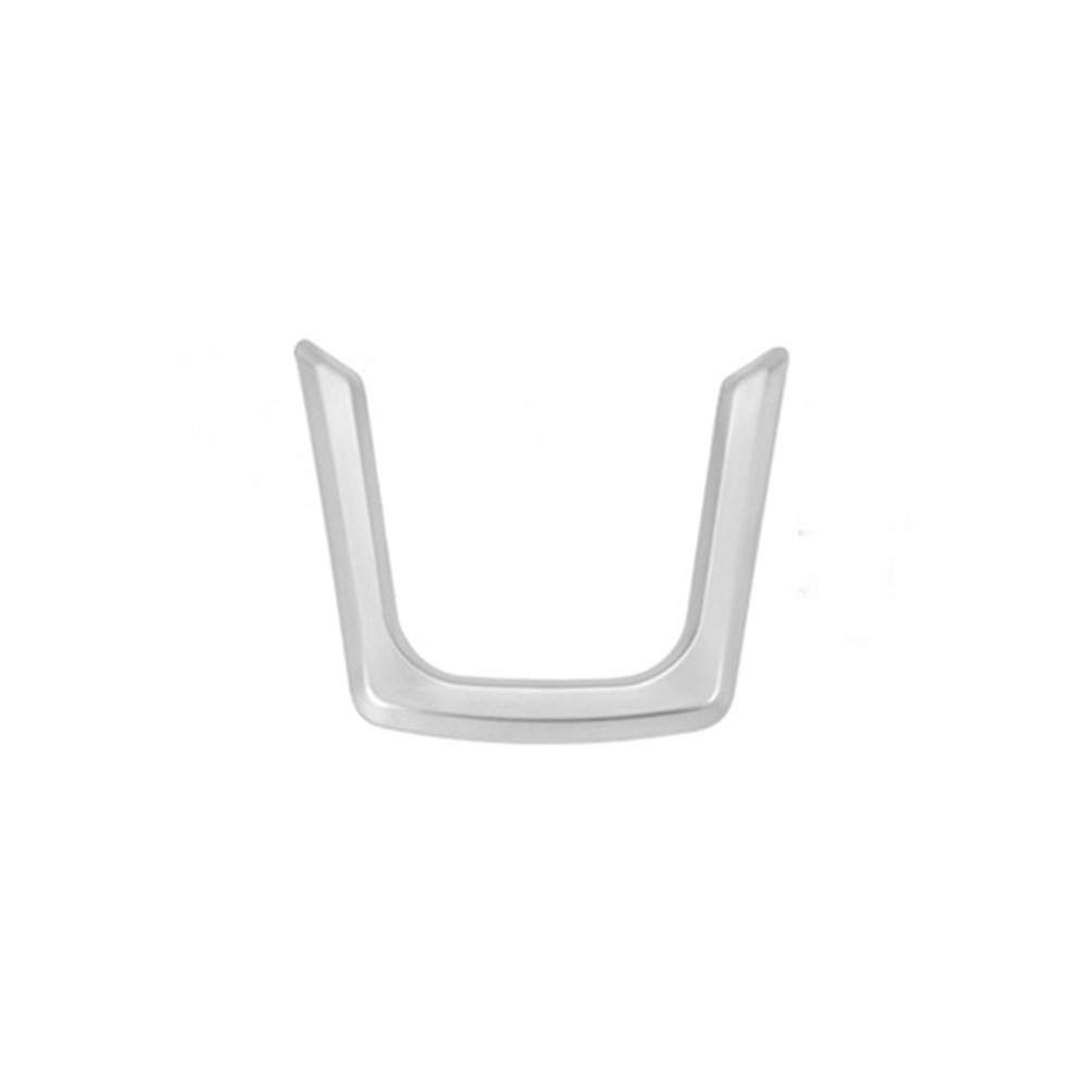 FLJKCT ABS Chrome U-Type Steering Wheel Cover Trim with Sequin - Universal Fit for Jaguar XE X760 XF X260 F-Pace X761 E-Pace - Luxury Car Interior Accessories for Enhanced Driving Experience