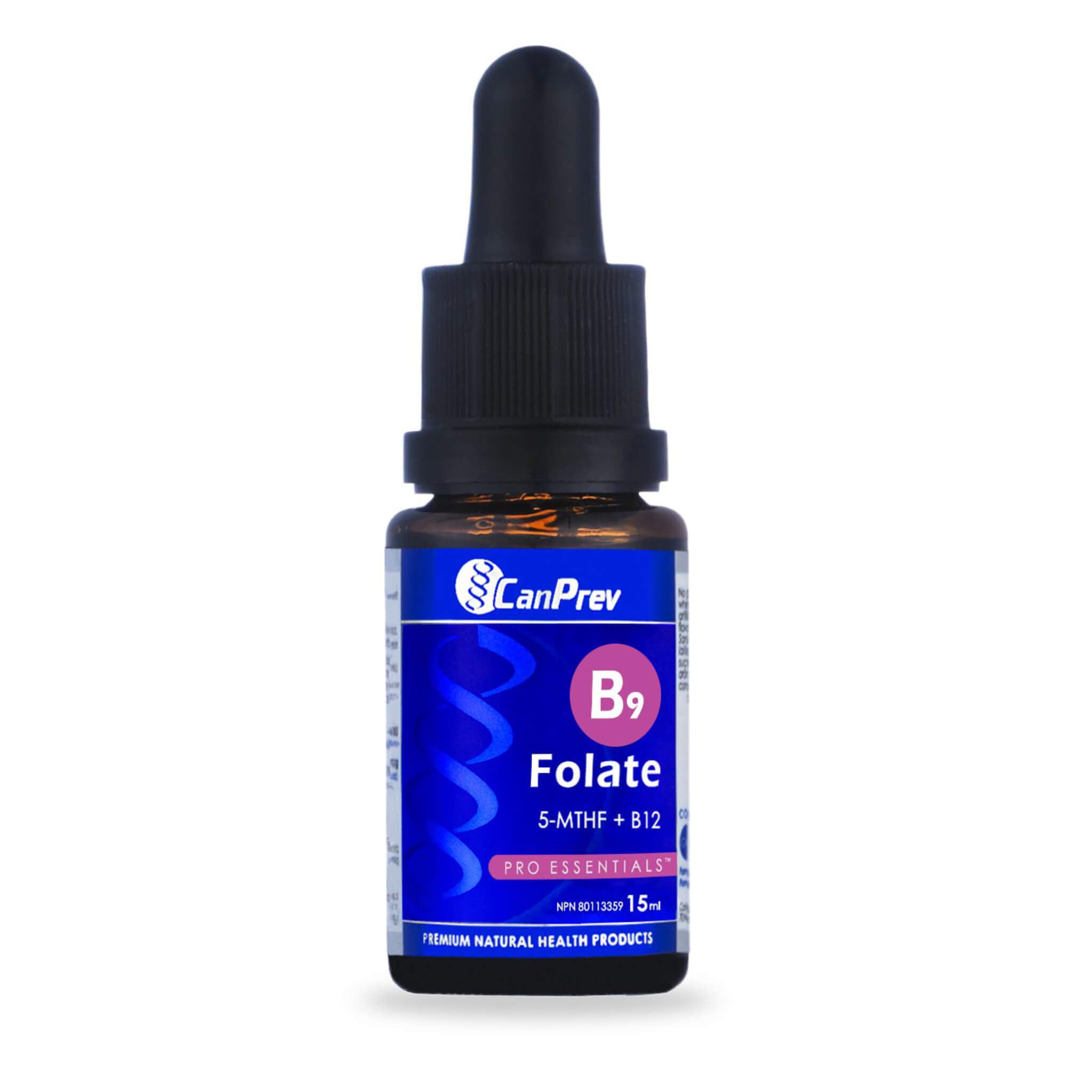B9 Folate 200mcg Liquid Drops - Supports Pregnancy, Brain Health & Energy - Easy-to-Take Vitamin Supplement for Adults & Kids