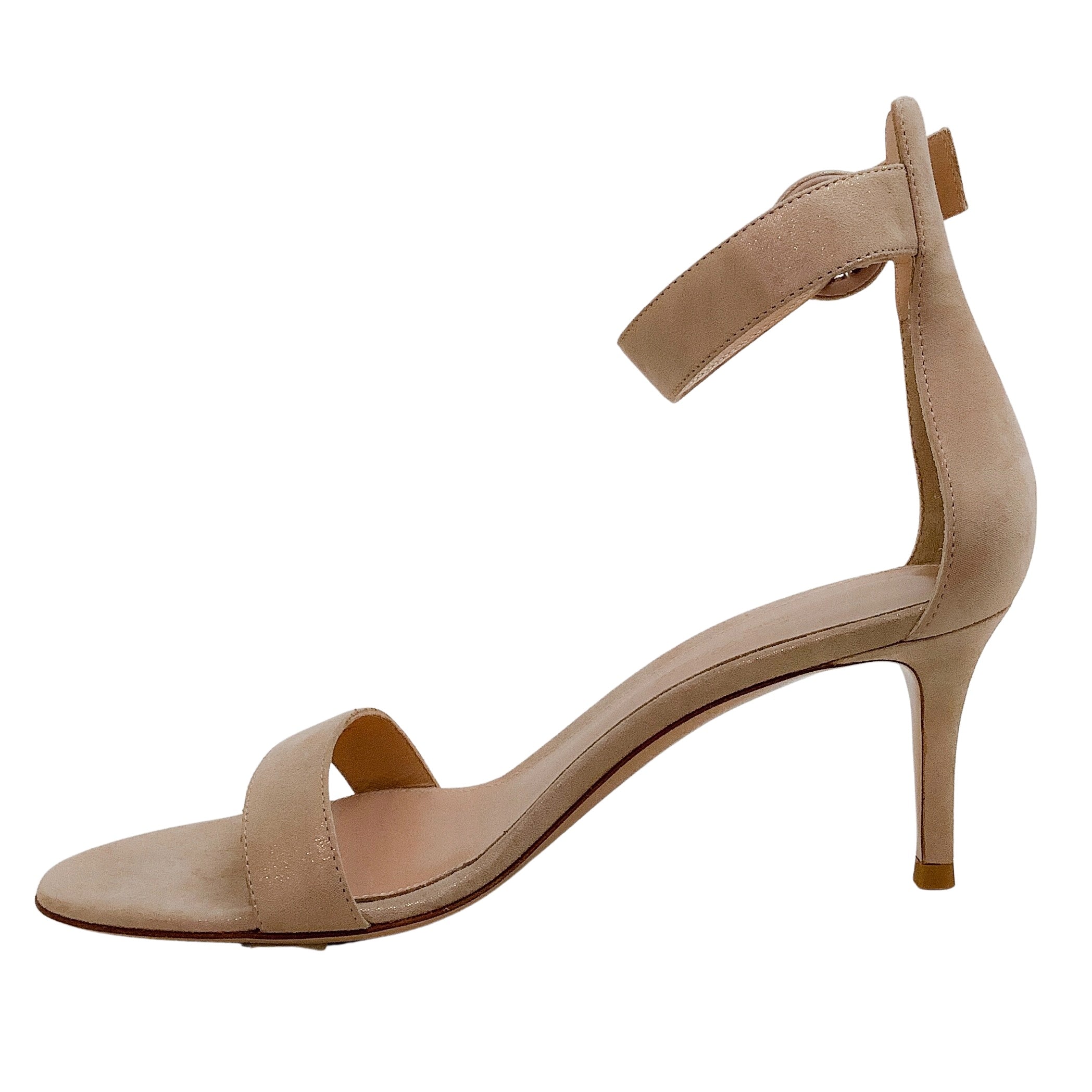Gianvito Rossi Oil Rosa Portofino 70mm Leather Sandals - Women's Luxury High Heel Open-Toe Shoes for Summer, Weddings & Evening Events