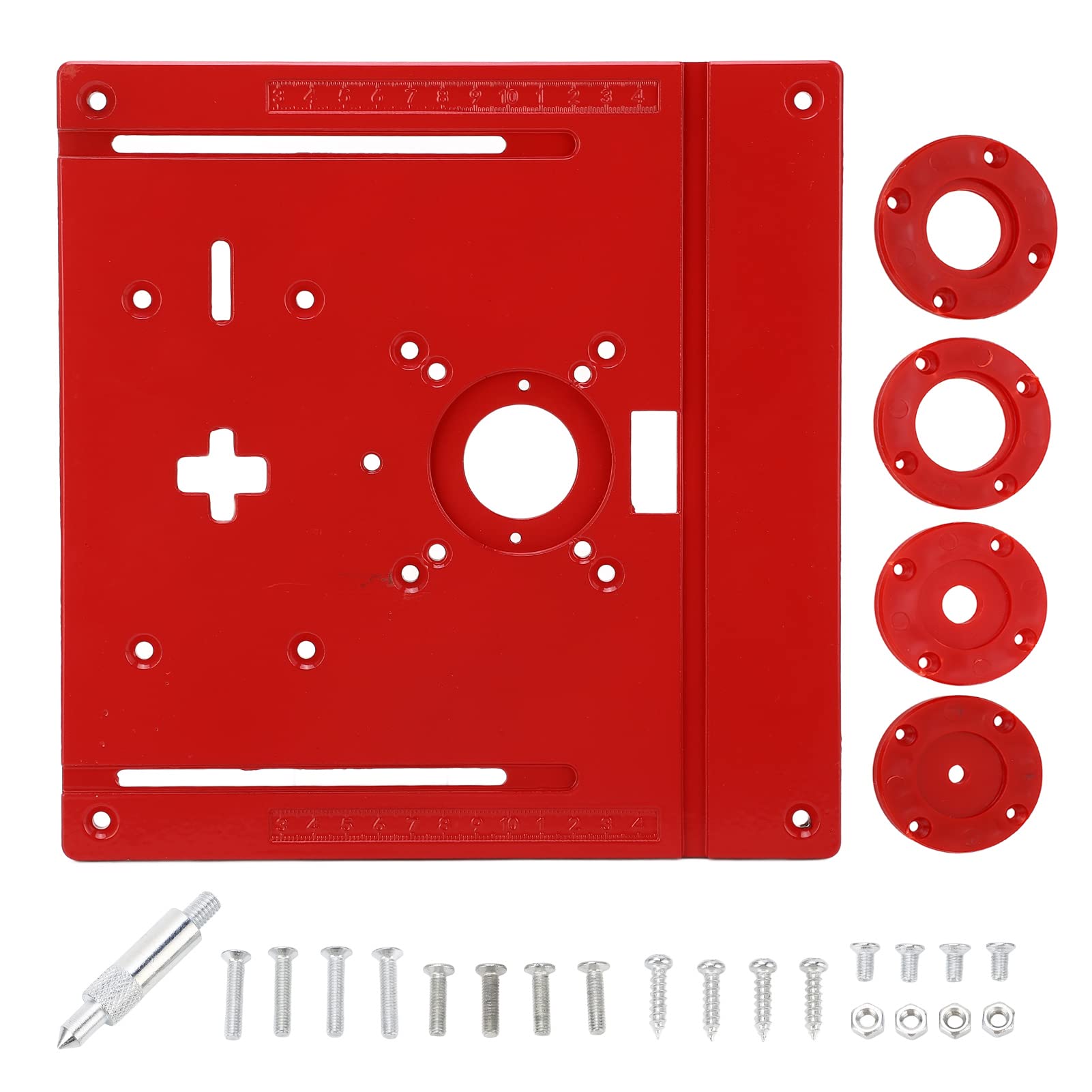 Premium Aluminum Router Table Insert Plate - Heavy Duty Woodworking Bench with Flip Plate for Trimming, Engraving & DIY Projects | Perfect for Home Workshops & Professional Carpentry