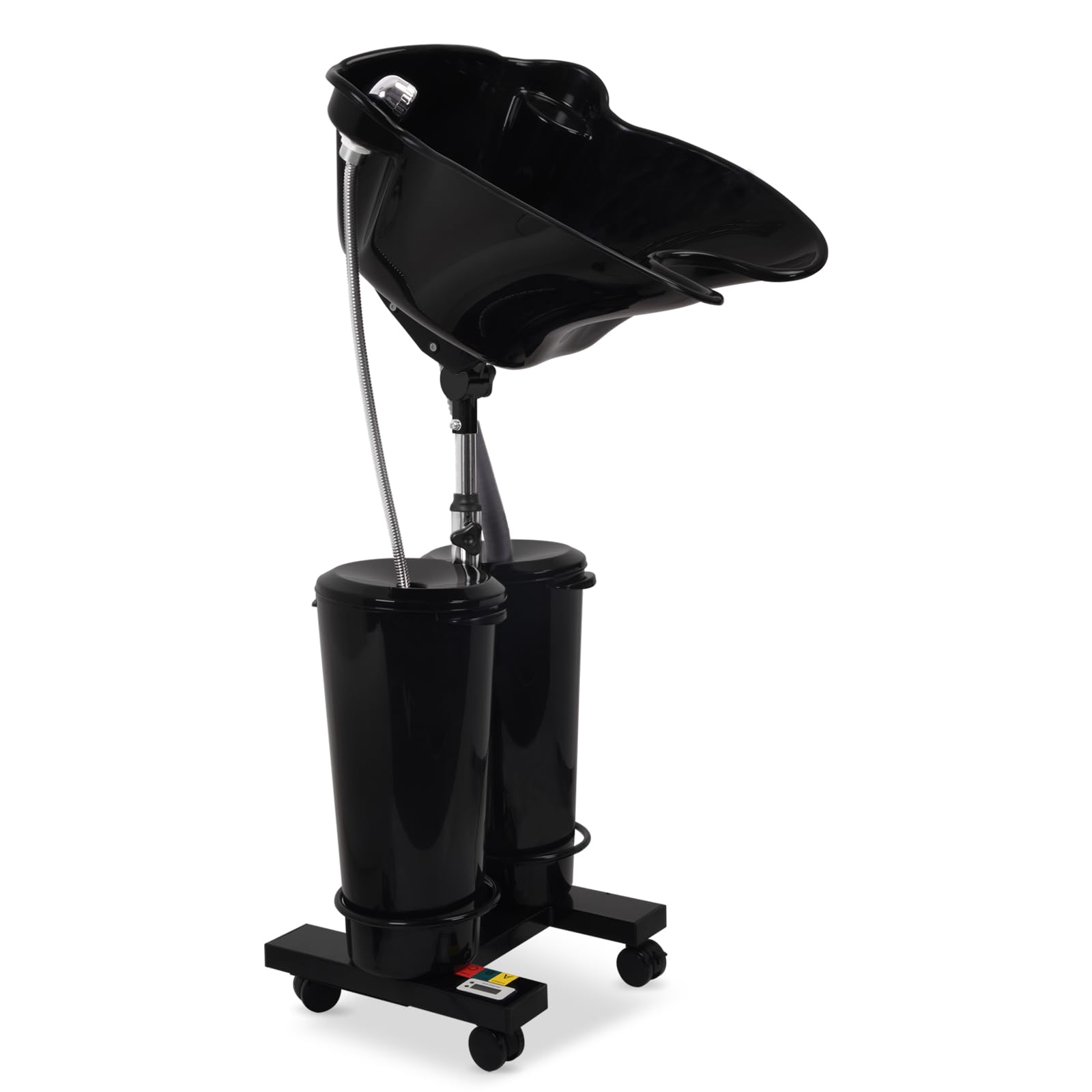 Rechargeable Portable Shampoo Bowl with Electric Pump & Sprayer - 2-Tank Rolling Hair Washing Sink for Salon Water Storage & Drainage | Perfect for Mobile Hair Stylists & Home Hair Care