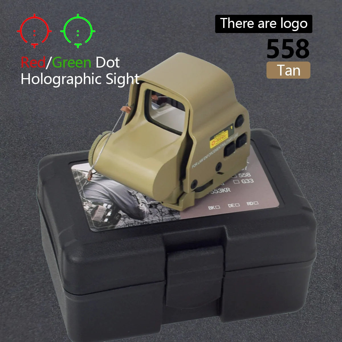 Tactical LCO Red Dot Holographic Reflex Sight 551 553 558 - Compatible with 20mm Rail Mount - Rifle Scope for Hunting, Shooting & Outdoor Adventures - Perfect for Tactical, Home Defense & Range Practice