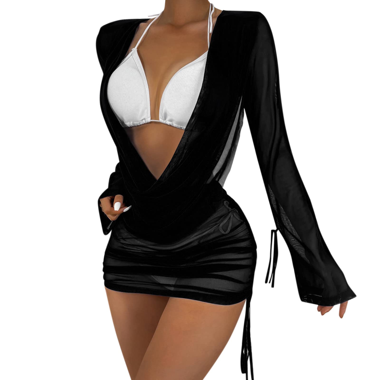 Sexy Backless Bikini Cover Up - Beach Wrap Dress for Women