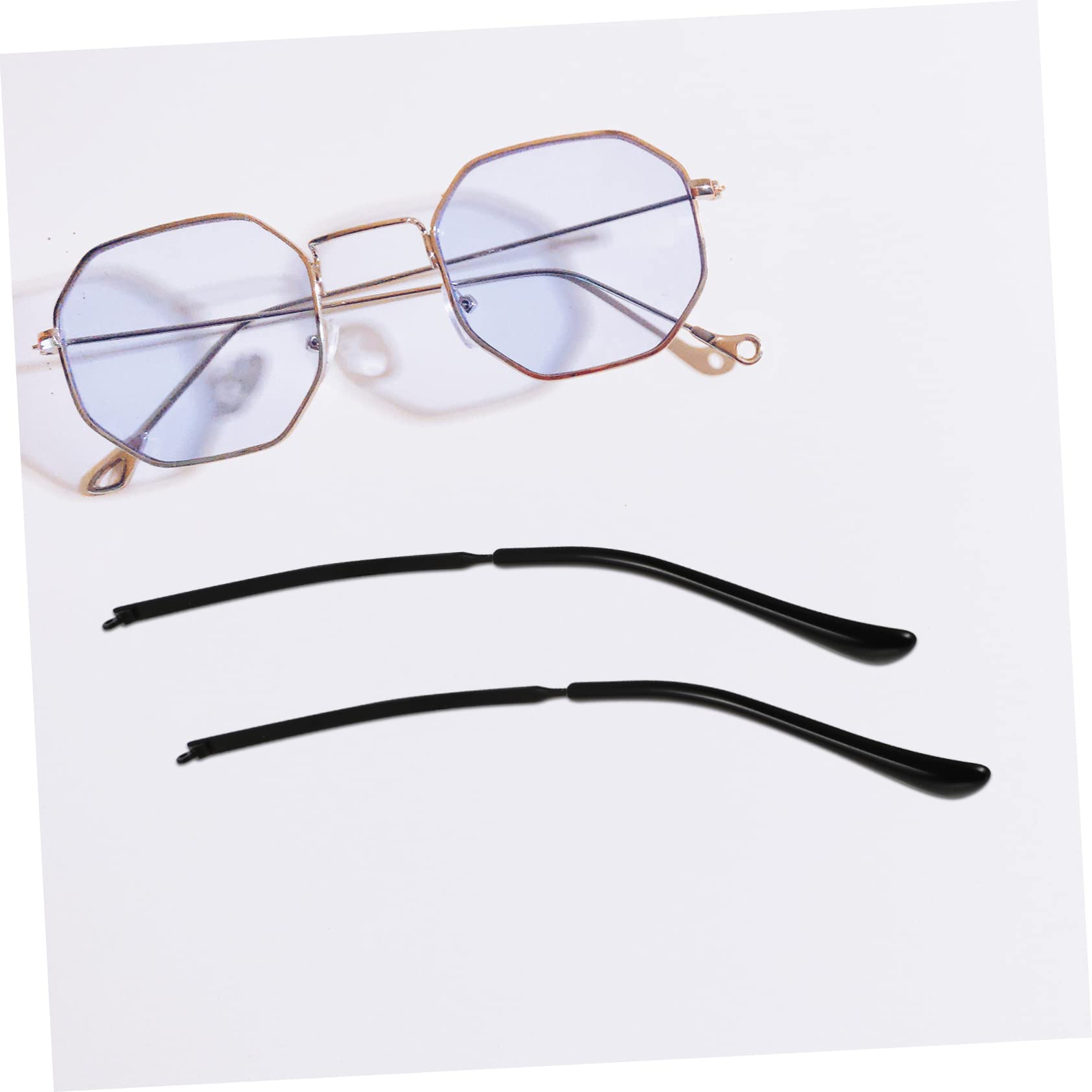 Gogogmee 2 Pairs Easy to Install Metal Eyeglass Temple Replacement Arms for Glasses Frames - Perfect for Repairing Broken or Loose Glasses at Home