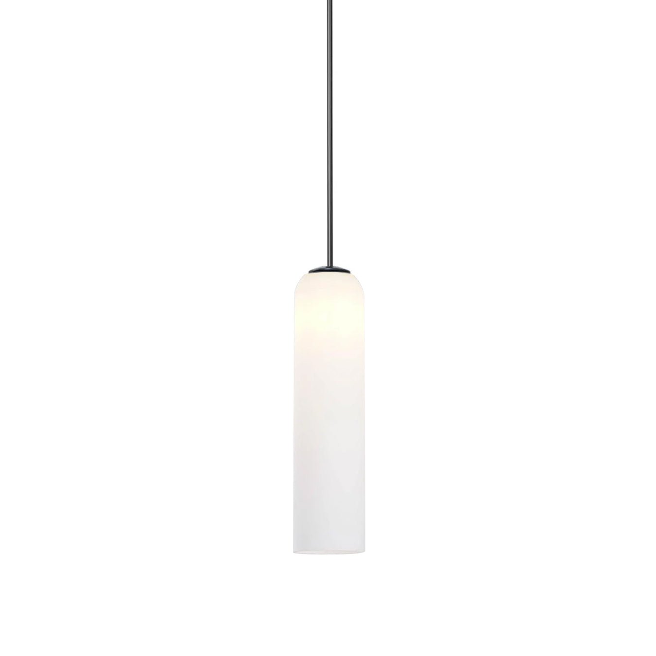 Modern Long Tube Glass Pendant Light Fixture - Sleek Minimalist Design for Kitchen Island, Dining Room & Living Room Lighting
