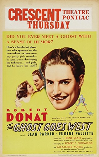 The Ghost Goes West Vintage Movie Poster - 27x40 Inches Classic Film Decor for Home Theater & Cinema Room