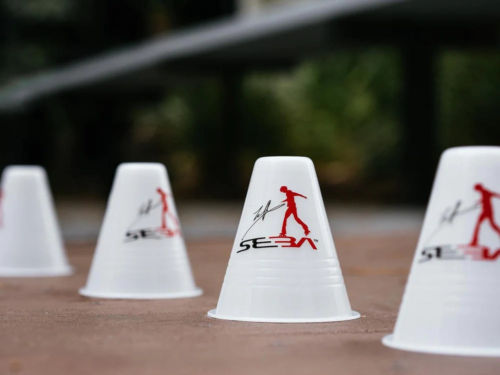 Seba Dual Density Slalom Cones - High-Performance Training Cones for Skateboarding, Roller Skating & Sports Drills - Perfect for Outdoor & Indoor Practice