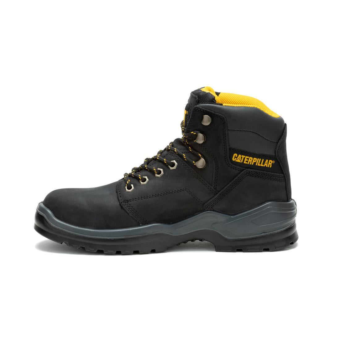 Striver Steel Toe Work Boots for Men - Black Safety Shoes for Construction, Warehouse & Outdoor Work | OSHA Compliant, Slip Resistant & Durable