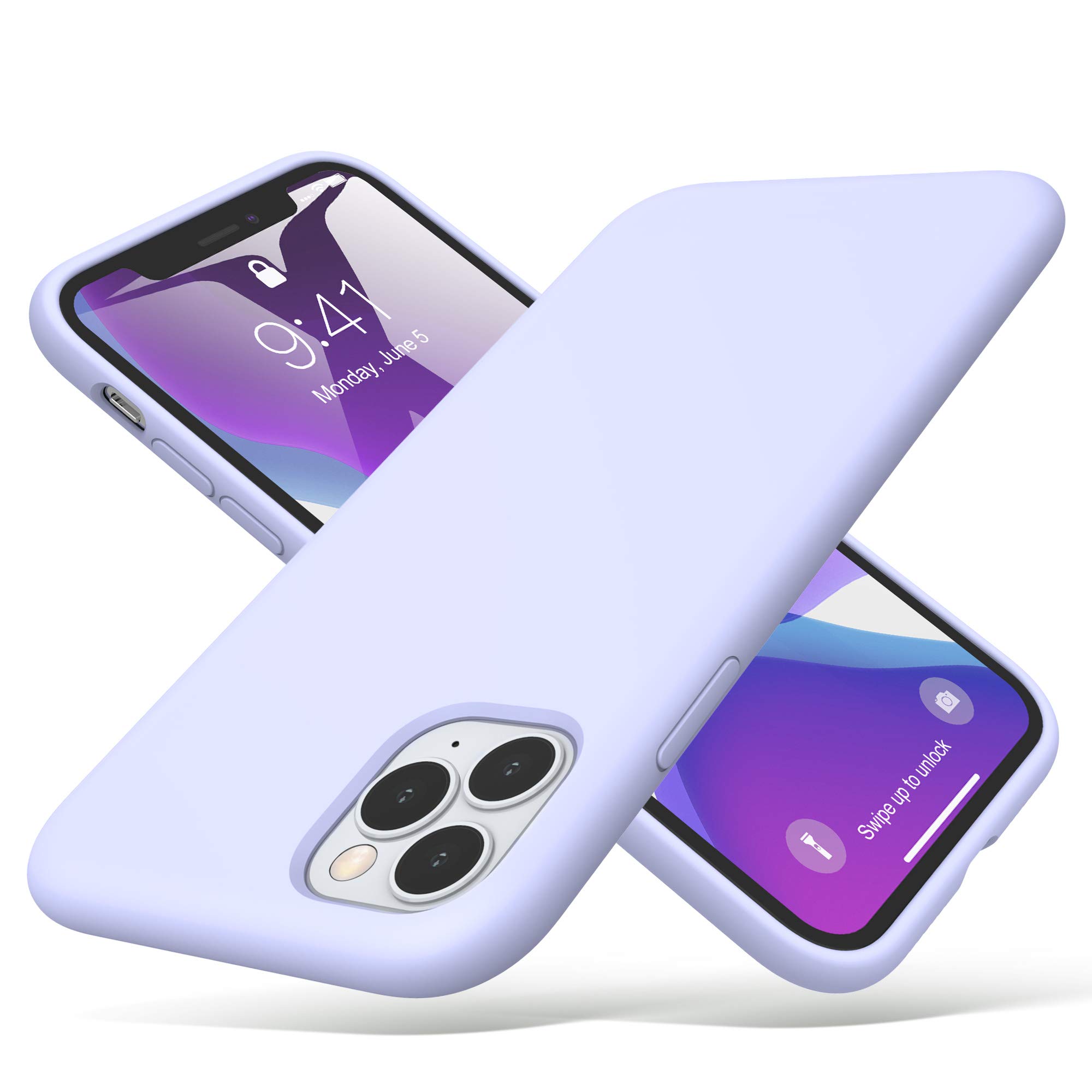 ULAK Liquid Silicone Shockproof Case for iPhone 11 Pro Max (6.5 Inch) - 3 Layer Hybrid Drop Protection, Soft Rubber Phone Cover - Purple | Perfect for Outdoor Activities, Gym & Daily Use