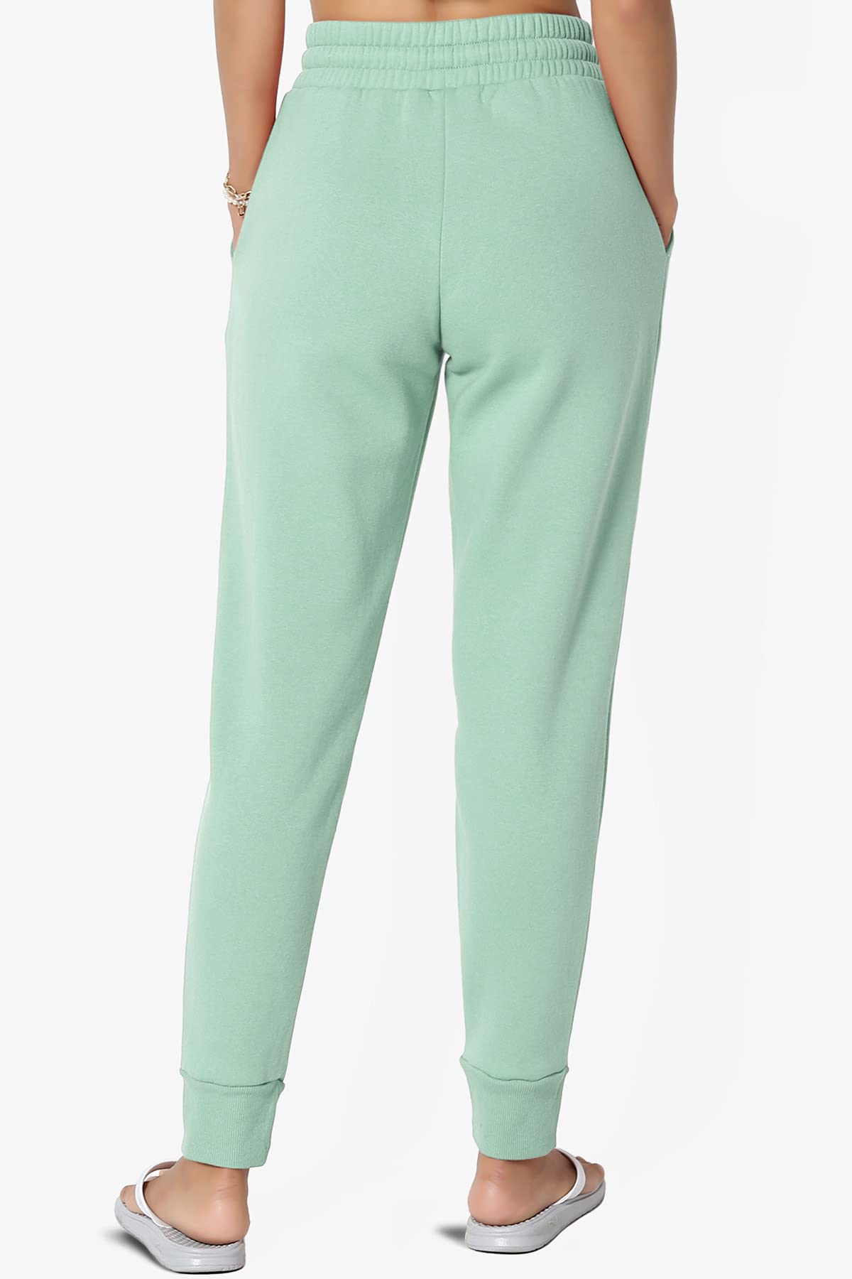 TheMogan Active Lounge Comfy Cotton Blend Drawstring Waist Jogger Sweat Pants for Women - Soft Casual Workout Pants with Pockets | Perfect for Yoga, Running, Travel & Lounging at Home