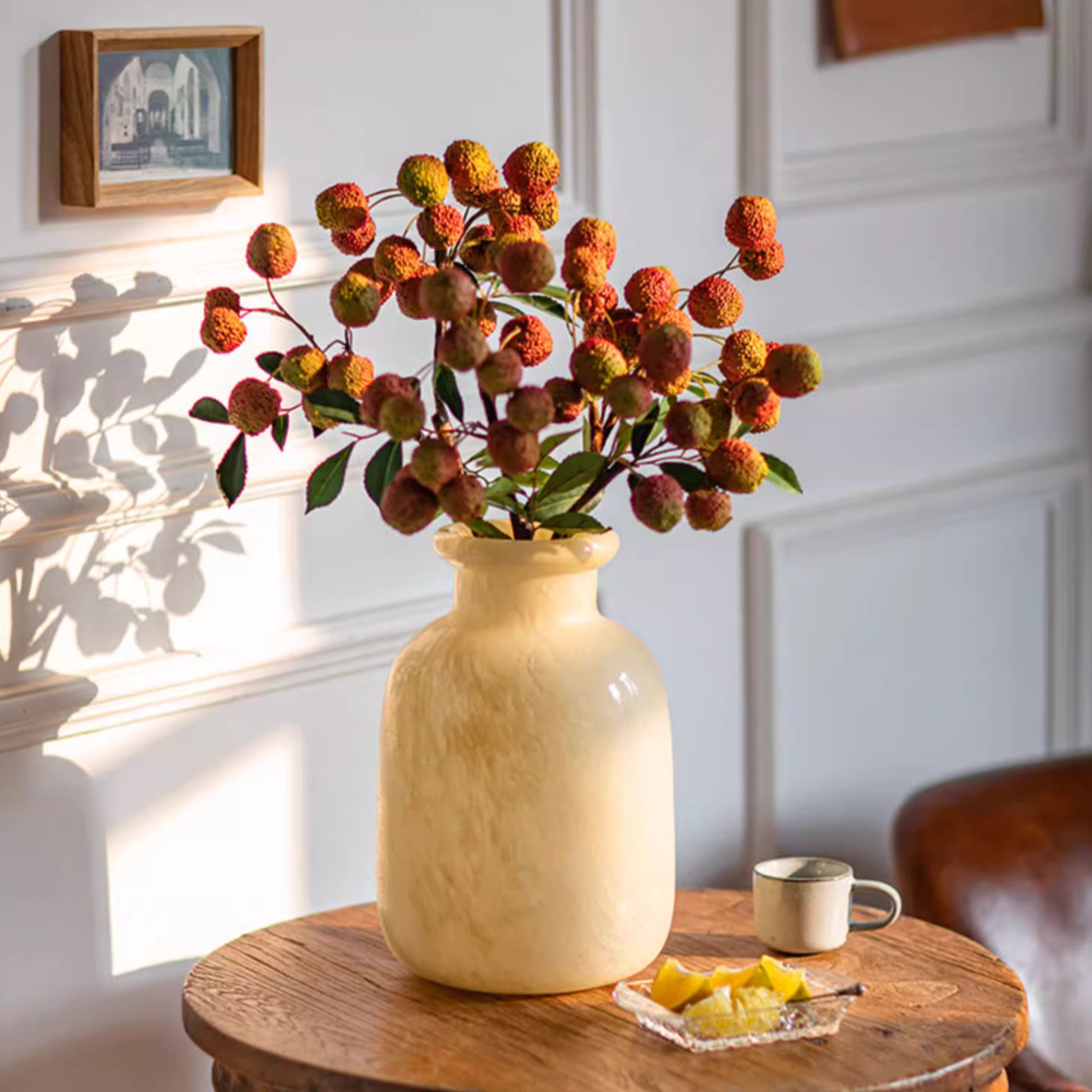 Large Matte Frosted Glass Vase - Modern Home Decor for Flowers, Centerpieces & Wedding Decorations - Perfect for Living Room, Dining Table & Event Styling
