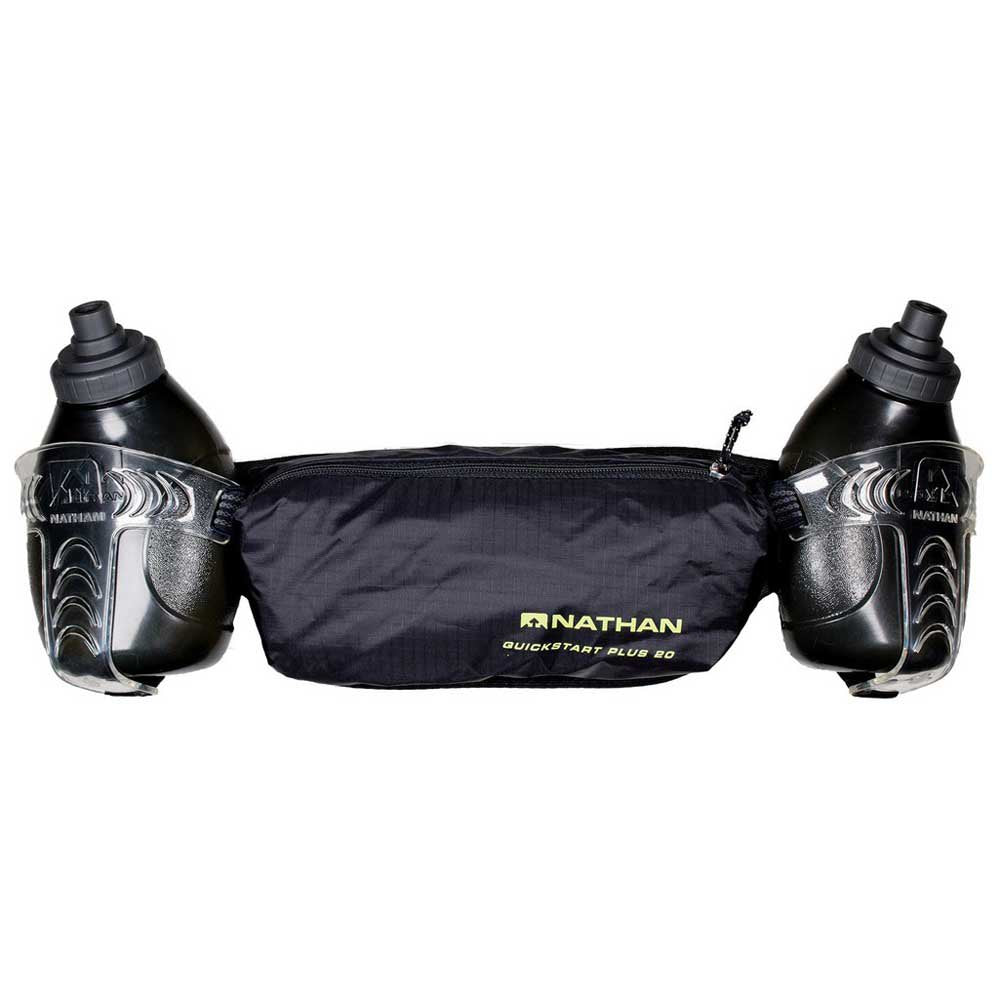 Nathan QuickStart Plus 20 Hydration Belt - 600ml Water Bottle Pouch for Running & Hiking - Hands-Free Hydration Pack for Runners & Athletes - Black