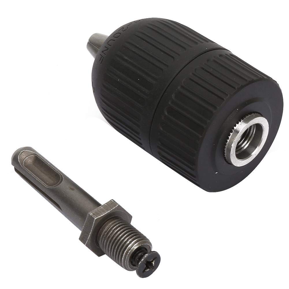 YWBL-WH 2.0-13mm Keyless Drill Chuck with 1/2-20UNF & SDS Round Shank Adapter - Perfect for Power Drills, Woodworking, and Metalworking Projects