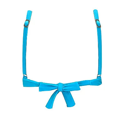 Turquoise Blue Brazilian Triangle Bikini Top - Handmade Solid Swimwear for Women, Beach Vacation & Pool Party Essential