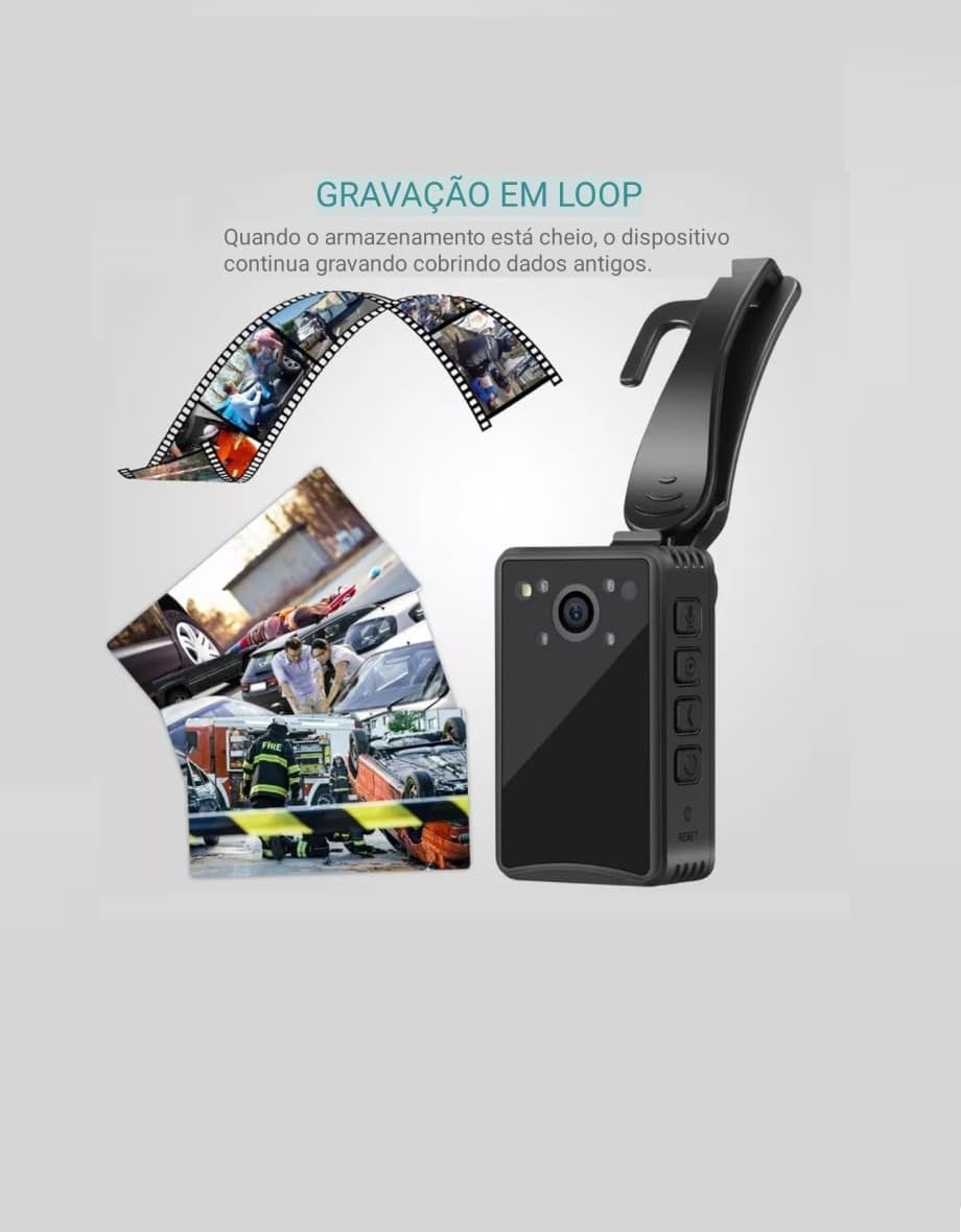 Q5 4K Police Body Camera with 64GB Memory & 2-Inch Display - Lightweight, Portable HD Body Cam for Law Enforcement, Security, Outdoor Activities - Clear Night Vision for Home & Professional Use