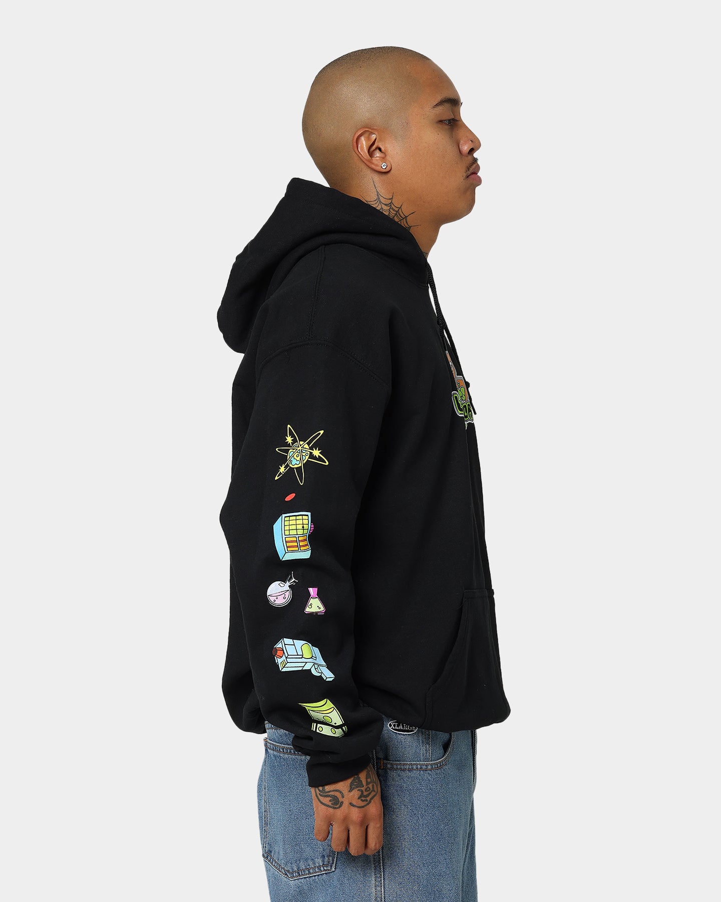 Vintage Dexter Hoodie for Men & Women - Soft Cotton Thrifted Sweatshirt - Black Retro Pullover for Casual Wear & Street Style