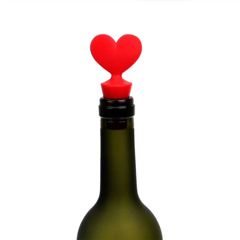 1PC Leak-Proof Silicone Wine Stoppers - Airtight Wine Bottle Sealer Cap for Wine & Beer Bottles, Cork Stopper Plug (Red) | Perfect for Home Bars, Parties, Picnics & Wine Preservation